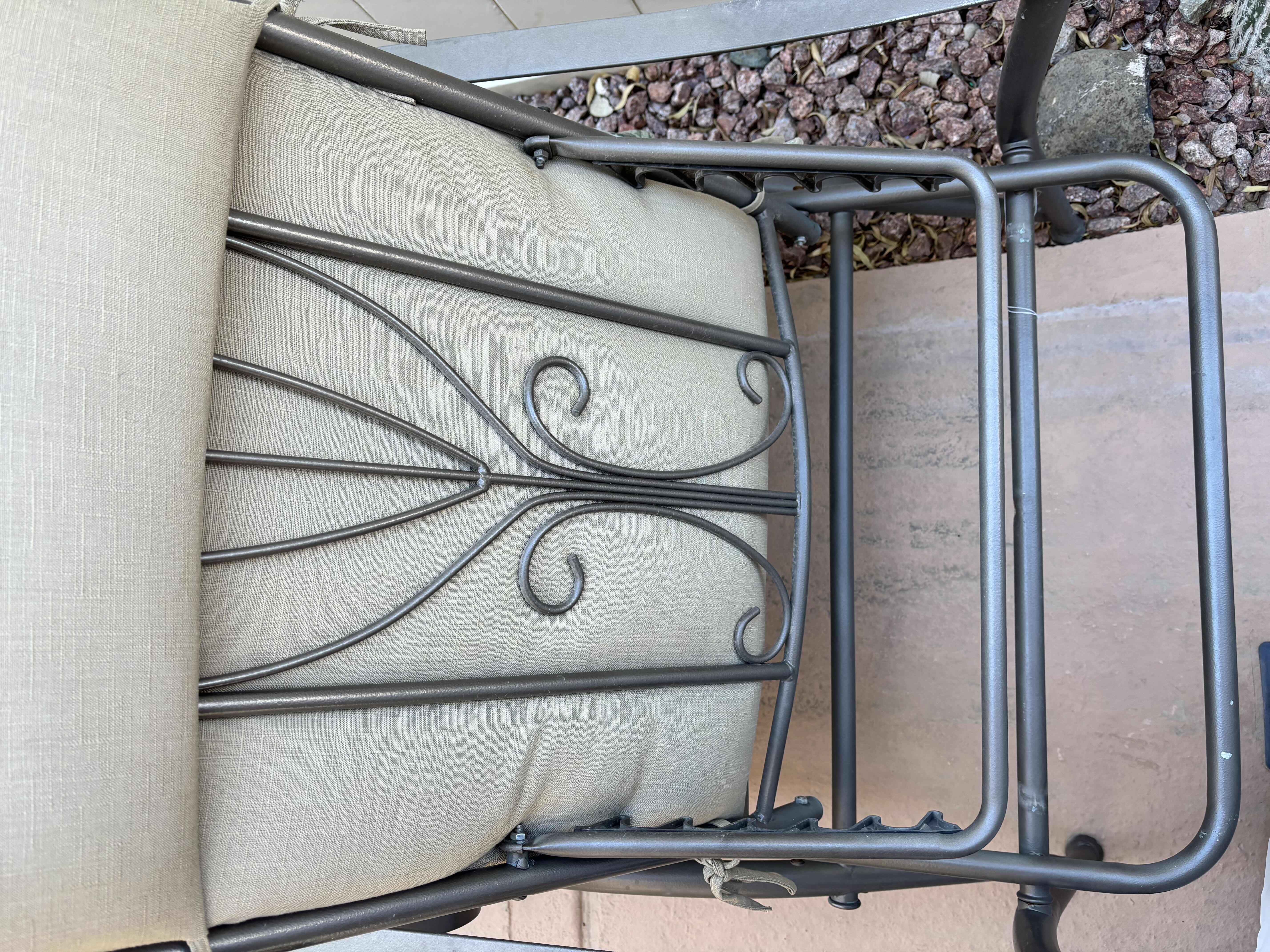 View 2 of OUTDOOR CHAISE LOUNGE WITH SCROLLWORK DETAILS $245