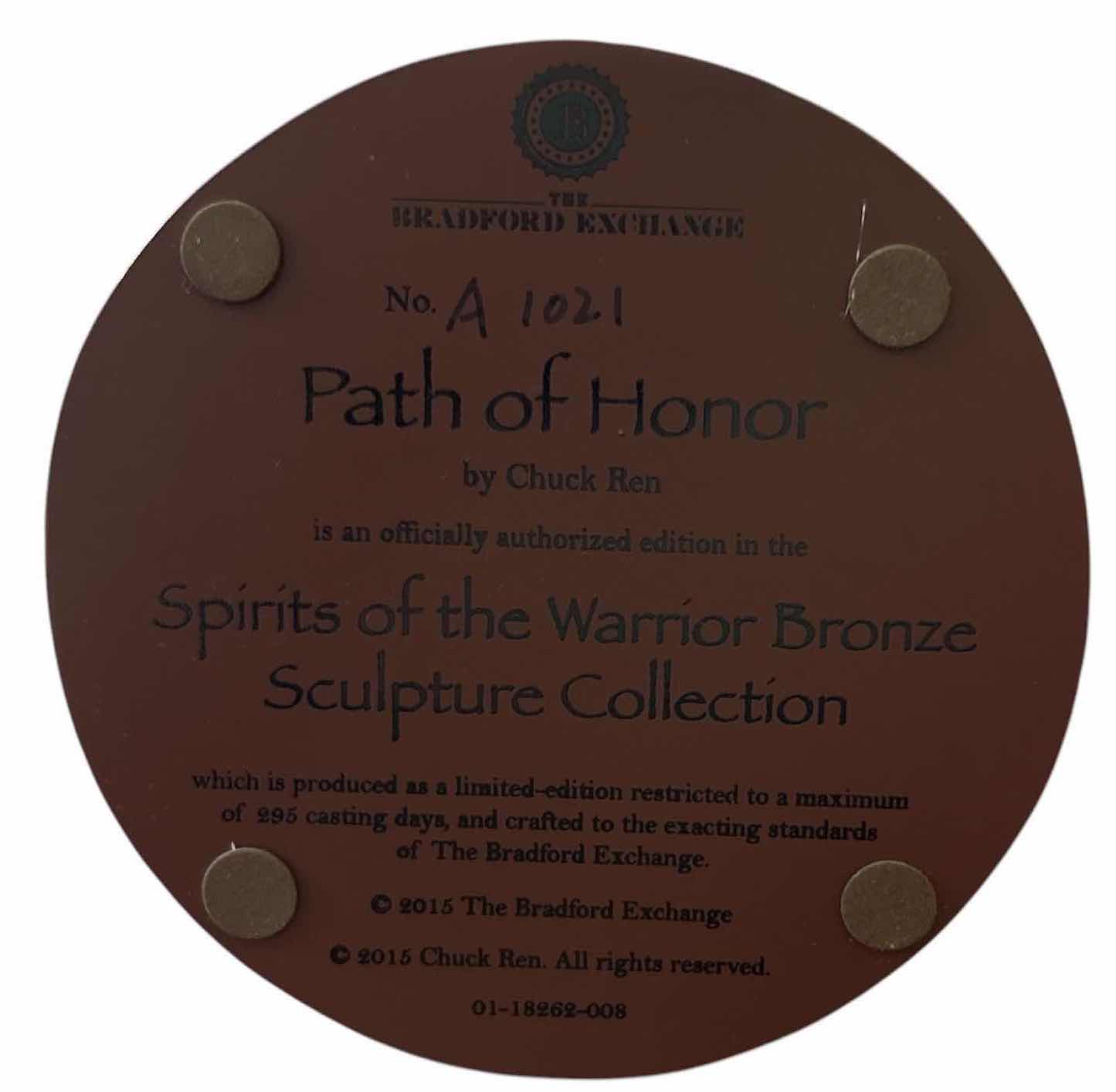 View 3 of BRADFORD EXCHANGE PATH OF HONOR BY CHUCK REN – SPIRITS OF THE WARRIOR BRONZE SCULPTURE COLLECTION – LIMITED EDITION H10.5”