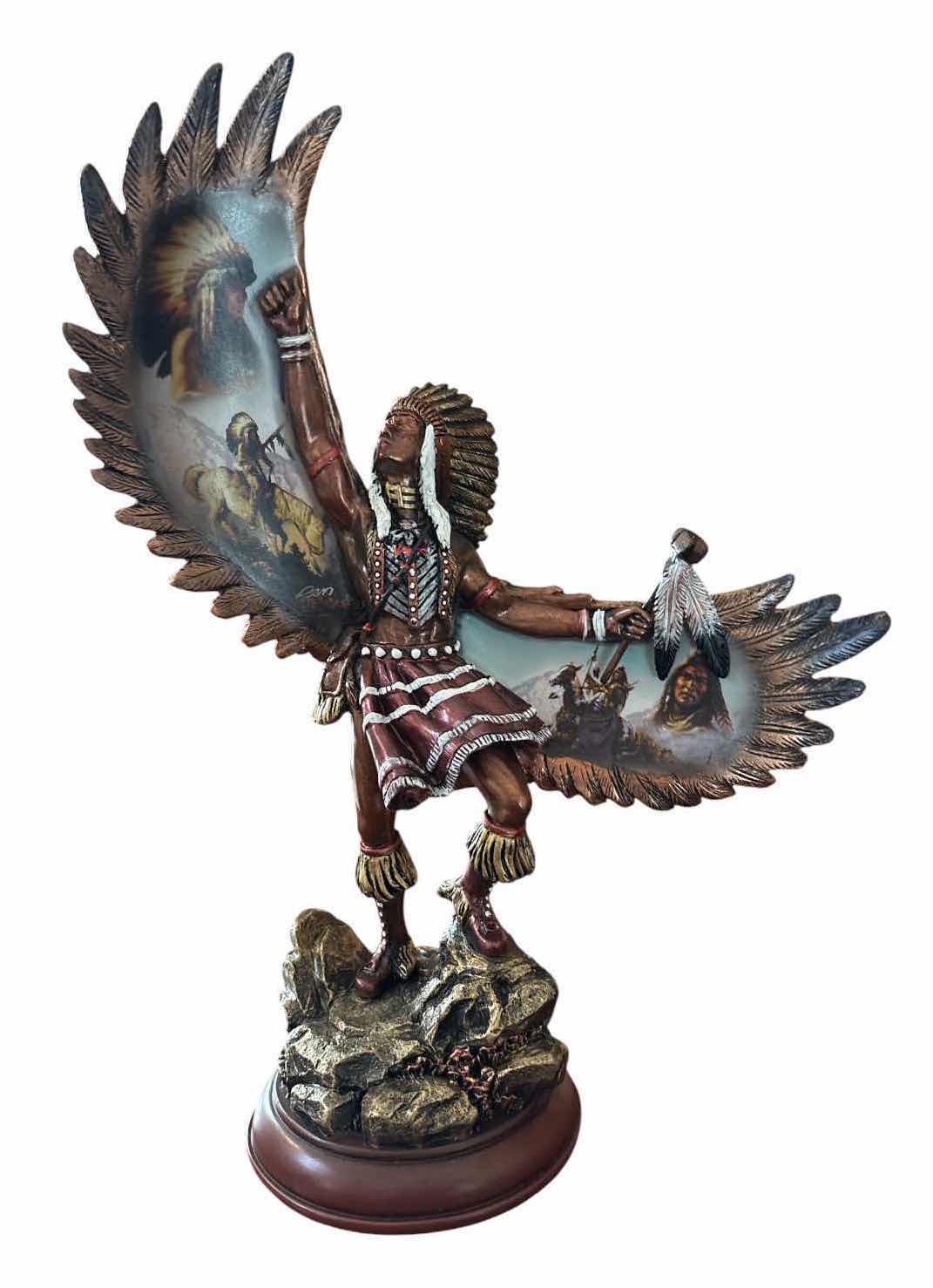 View 1 of BRADFORD EXCHANGE PATH OF HONOR BY CHUCK REN – SPIRITS OF THE WARRIOR BRONZE SCULPTURE COLLECTION – LIMITED EDITION H10.5”