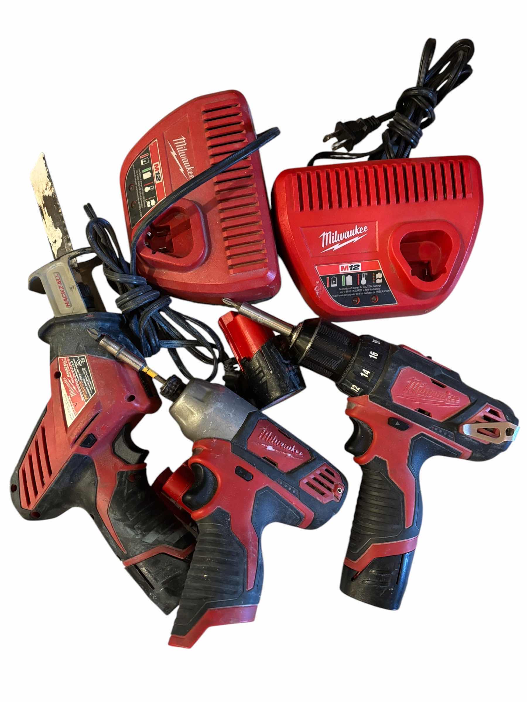 View 1 of MILWAUKEE POWER TOOLS WITH BATTERIES & CHARGERS