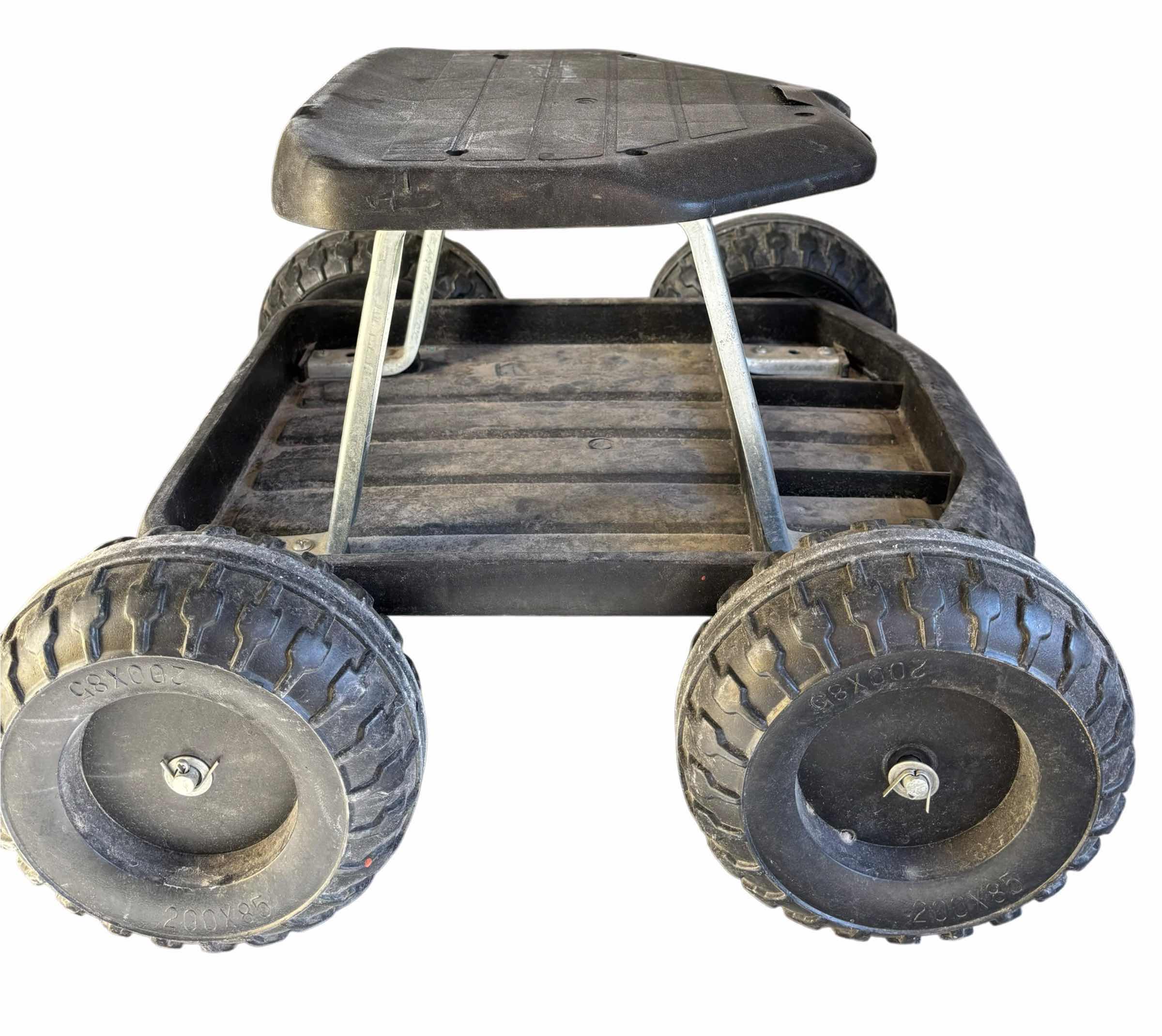 View 3 of PURE GARDEN ROLLING GARDEN SEAT WITH WHEELS & STORAGE