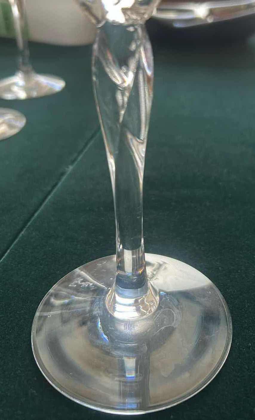 Photo 1 of 12 - LENOX RHYTHM PLATINUM CRYSTAL WINE GOBLETS W TWISTED STEM DESIGN H 9" $175