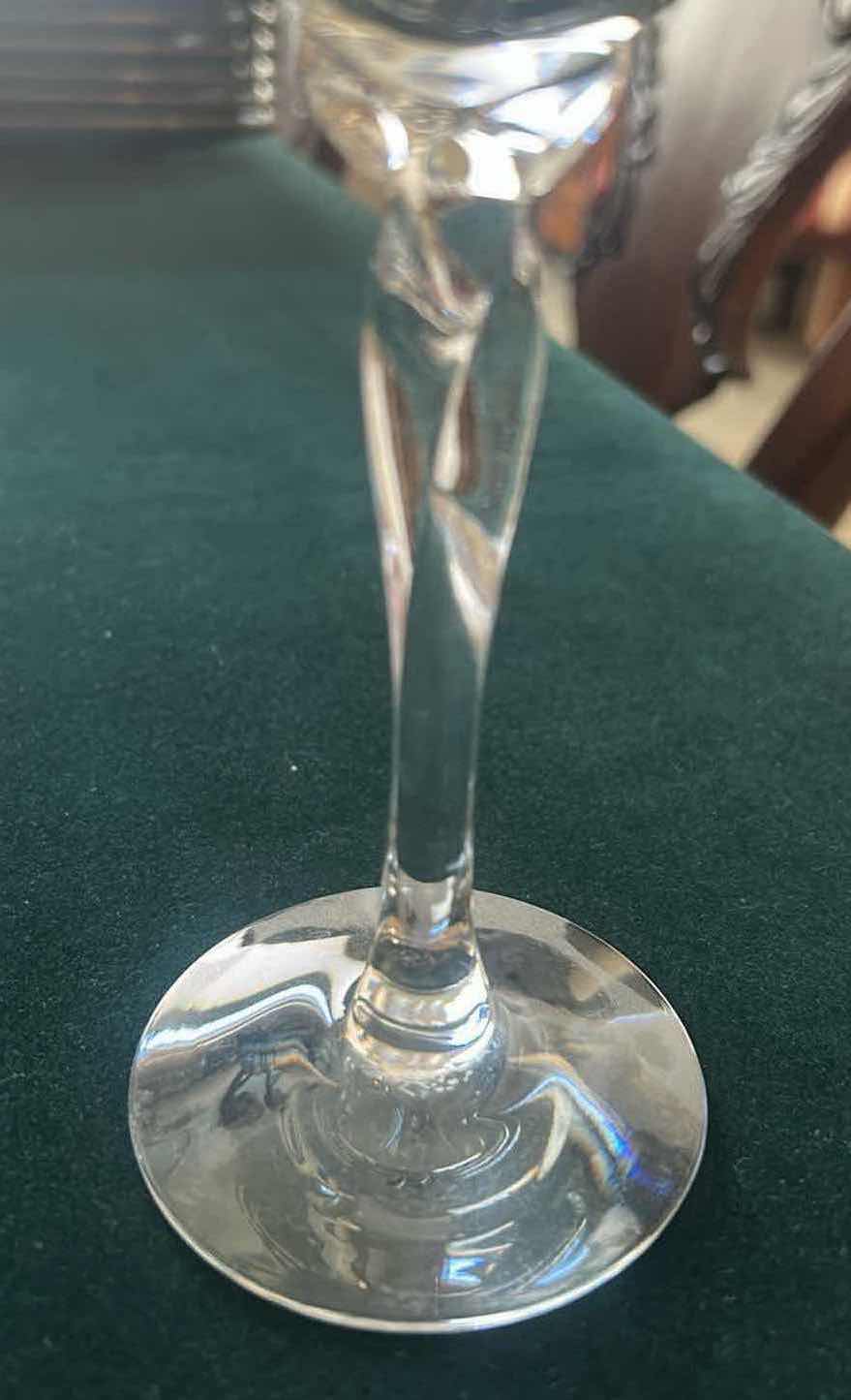 Photo 1 of 6-LENOX RHYTHM PLATINUM RIM WINE GOBLETS W TWISTED STEM DESIGN H 8" $140