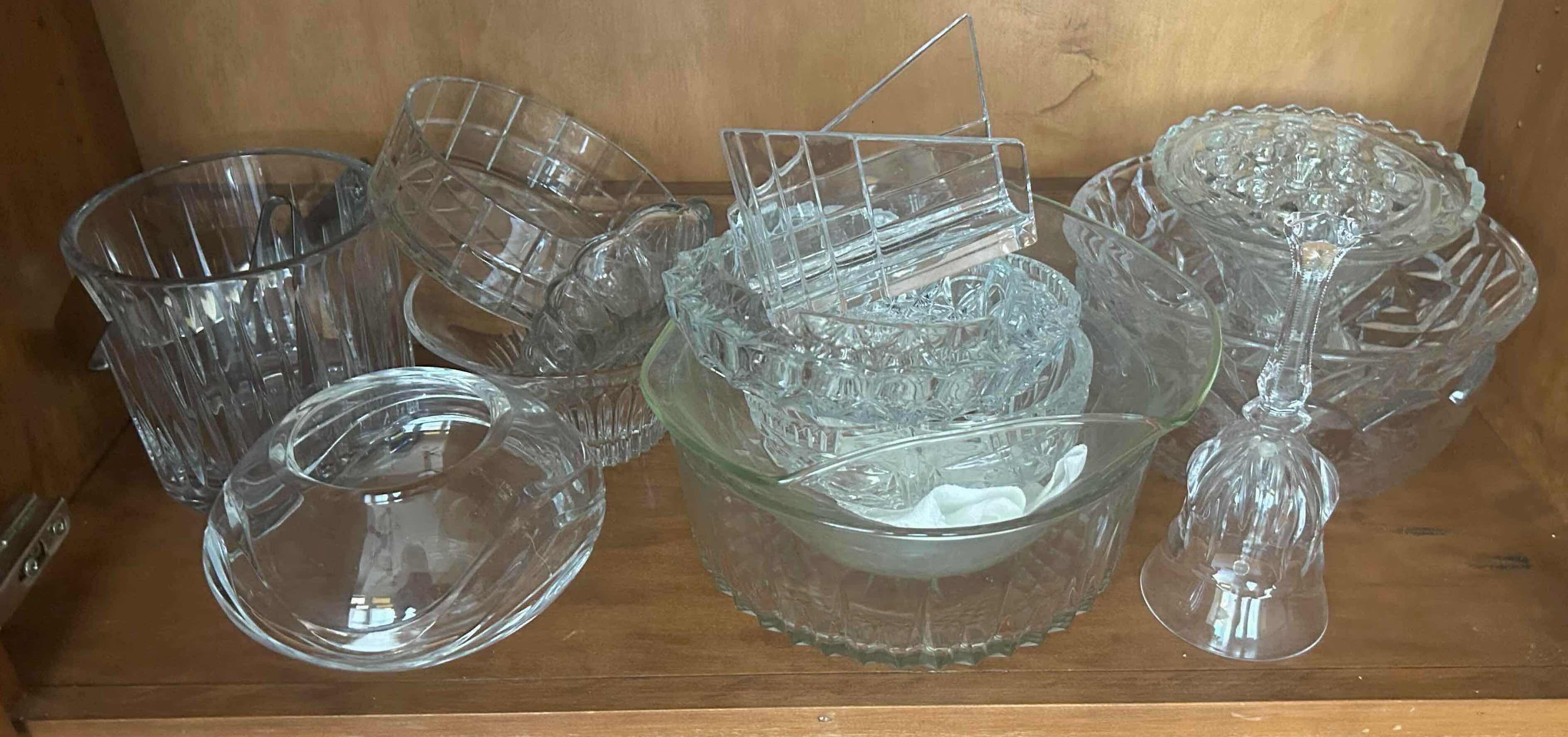 Photo 1 of CONTENTS OF SHELF ASSORTED GLASS SERVICE