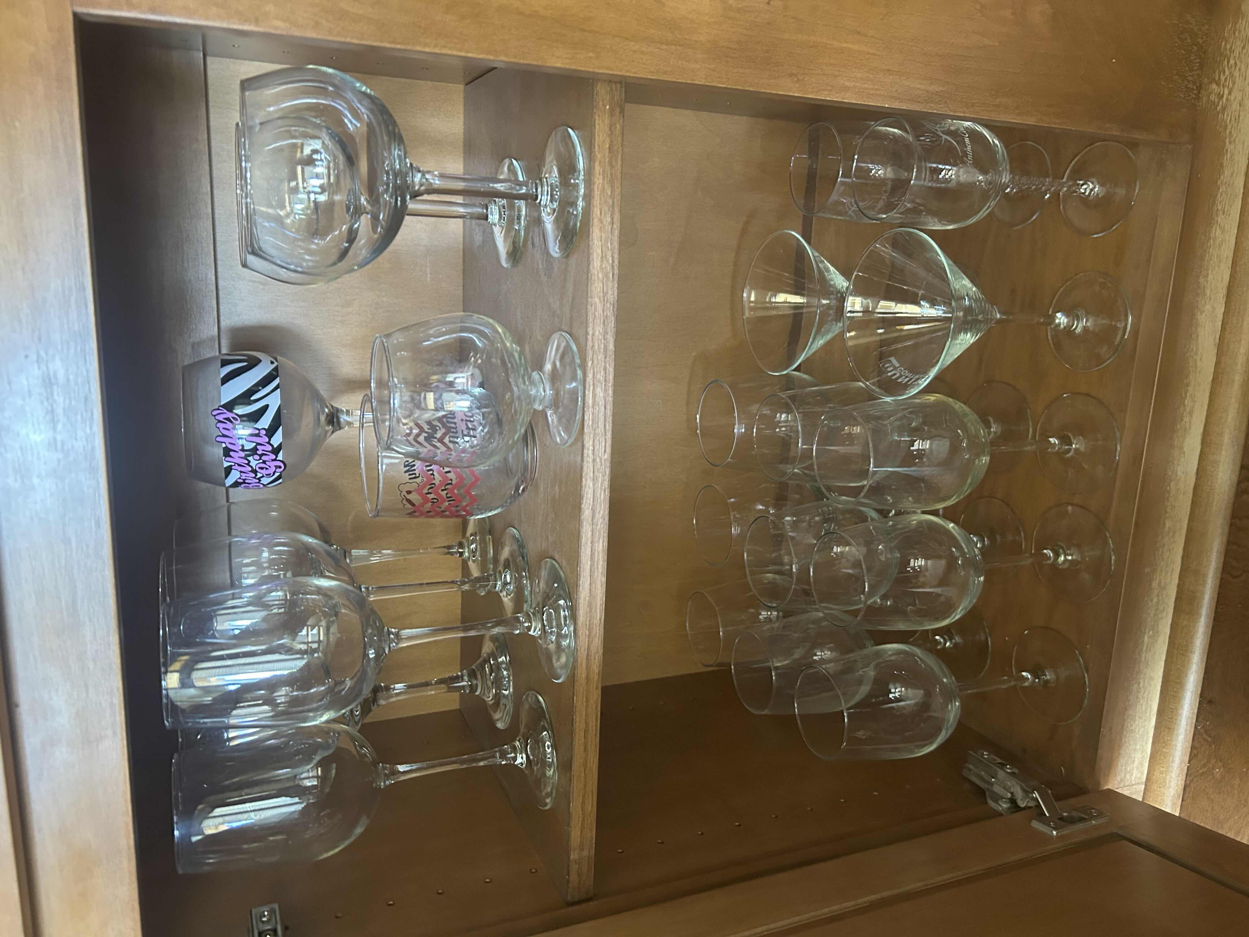 Photo 1 of CONTENTS OF CABINET STEMWARE