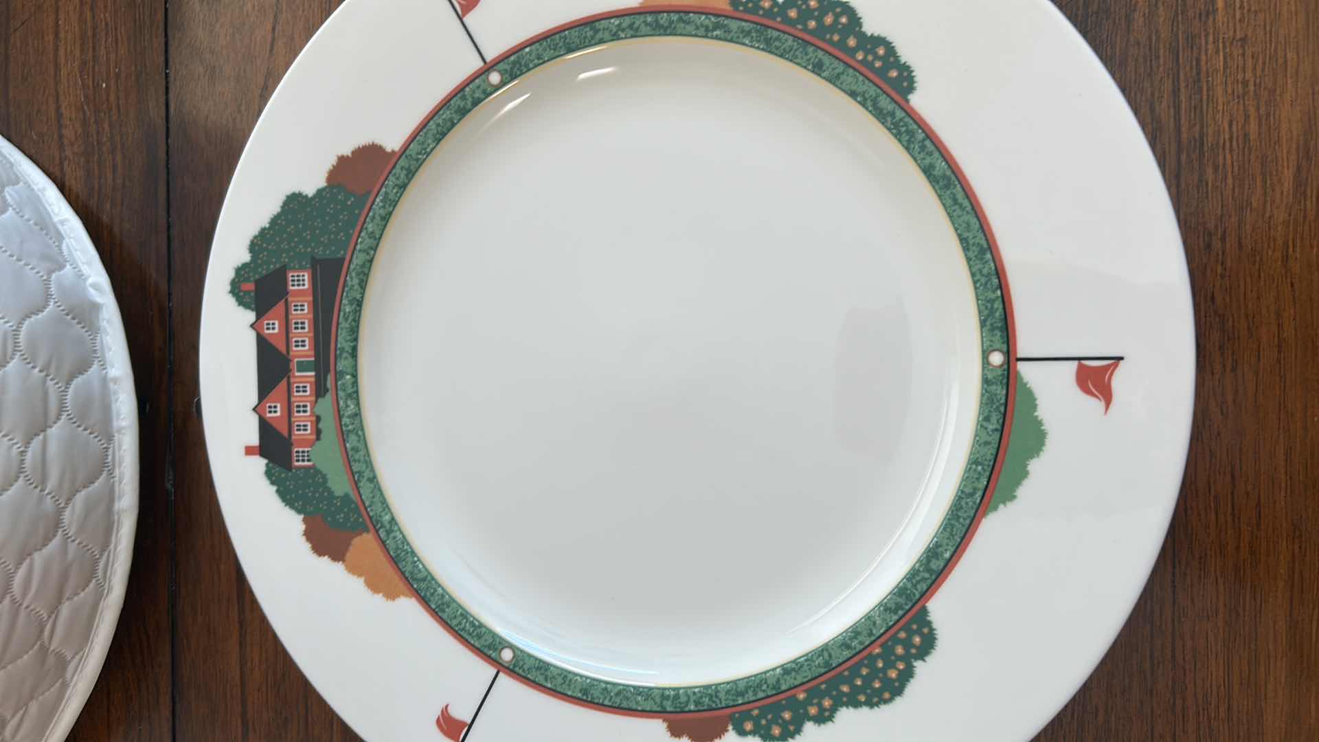 Photo 1 of 4-CHRISTOPHER STUART RETIRED "FAIRWAY" DINNER PLATES 12"