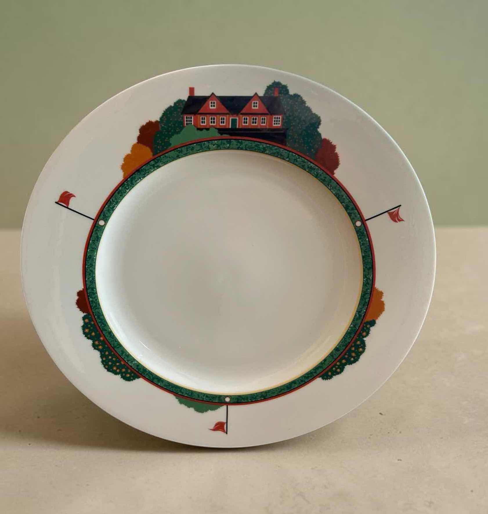 Photo 1 of 4-CHRISTOPHER STUART RETIRED "FAIRWAY" DINNER PLATES 12"