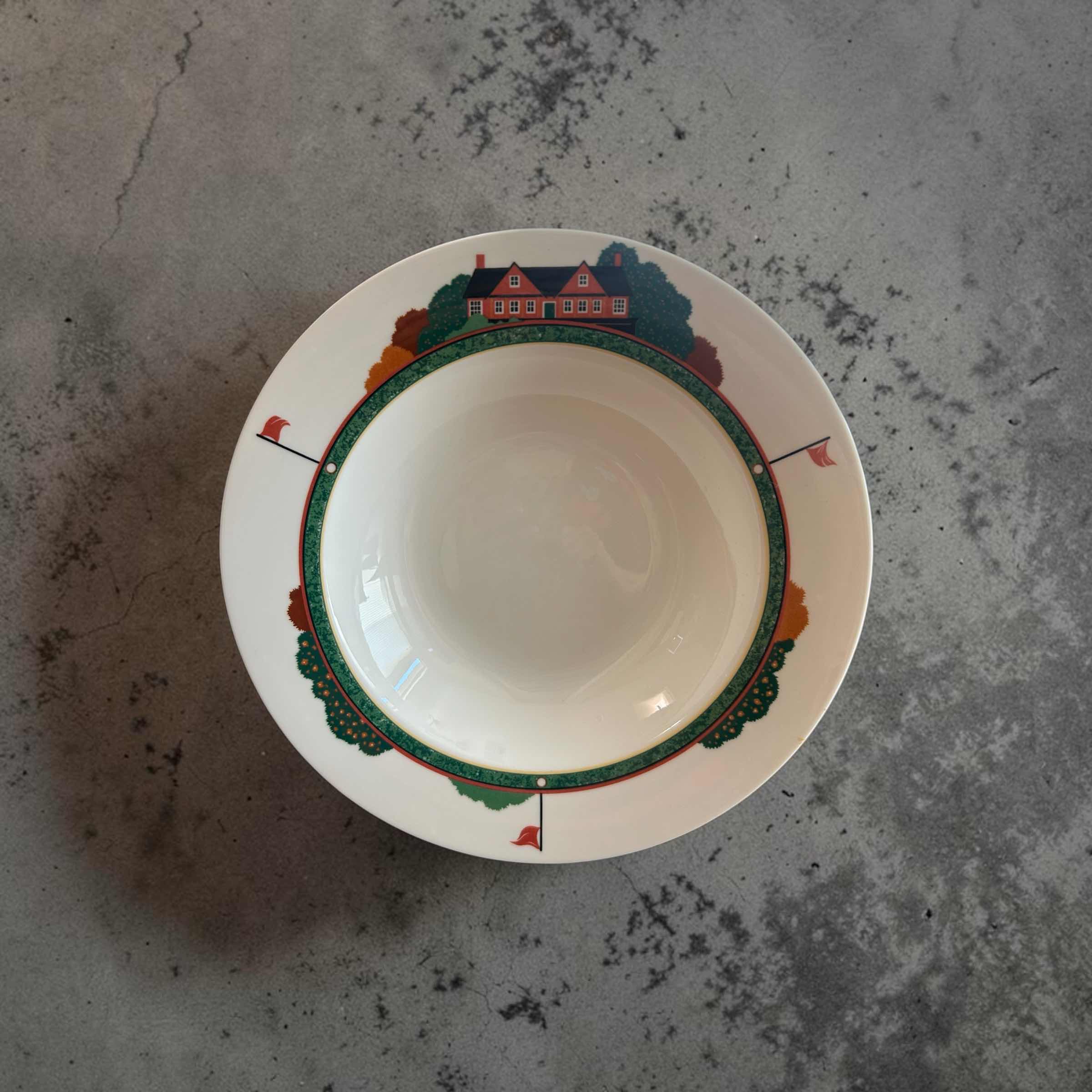 Photo 1 of 6- CHRISTOPHER STUART RETIRED "FAIRWAY" SOUP BOWL W CASE 9"