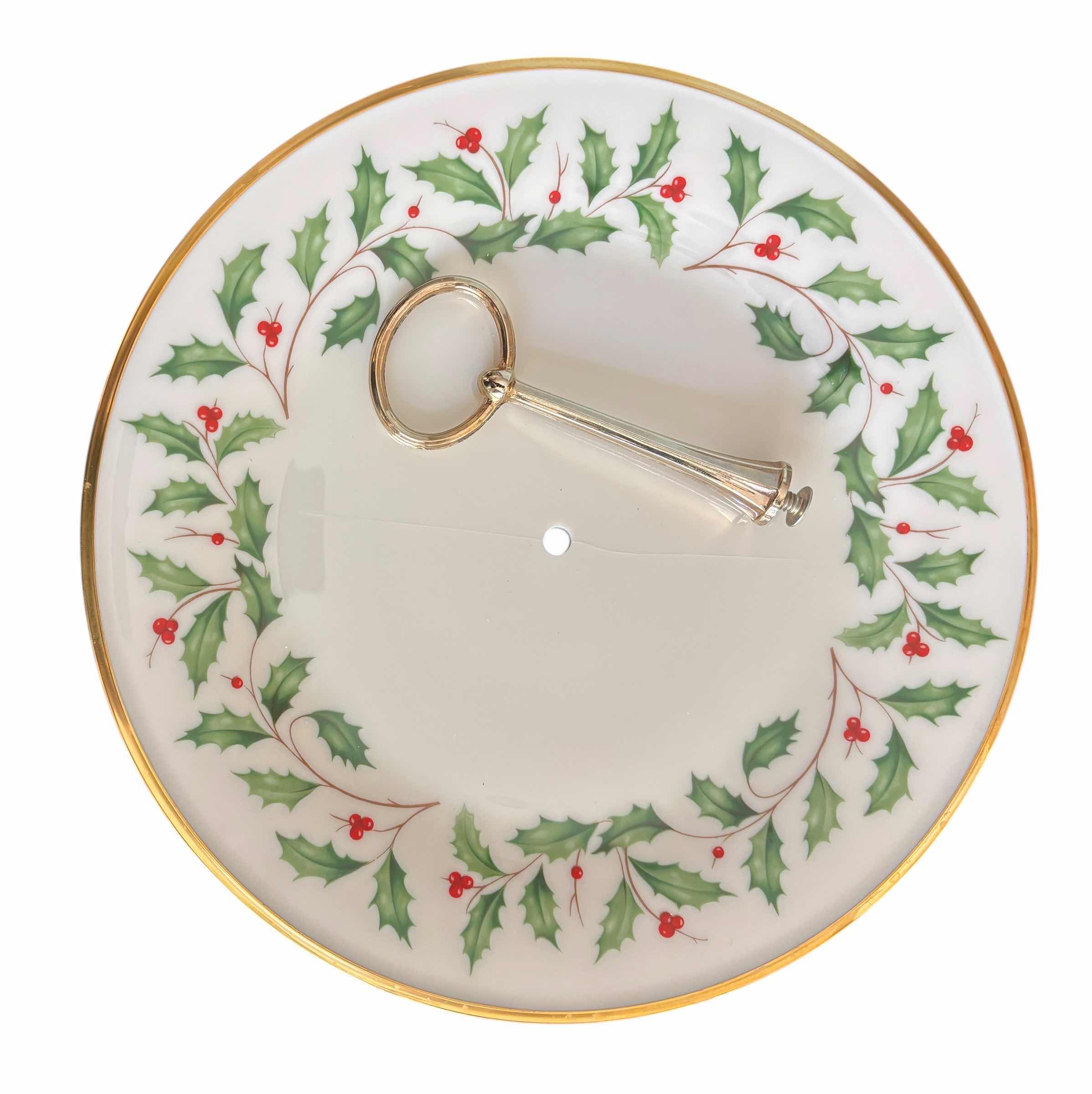 Photo 1 of LENOX SERVING TRAY 10”D, BONE CHINA NAPKIN HOLDERS (8), SMALL DISH & SALT & PEPPER SHAKER SETS (2)