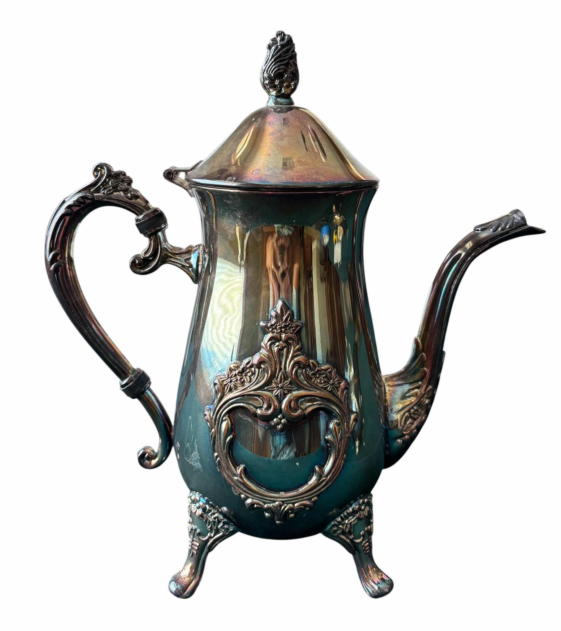 Photo 1 of VINTAGE ORNATE SILVER PLATED TEA SET (6 PIECE) $288