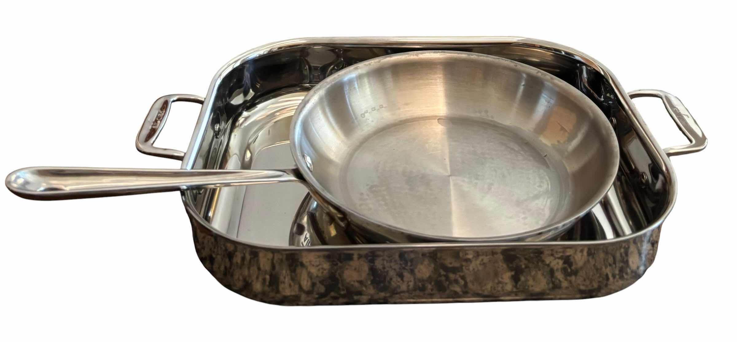 Photo 1 of ALL-CLAD STAINLESS STEEL LASAGNA ROASTING PAN & FRYING PAN