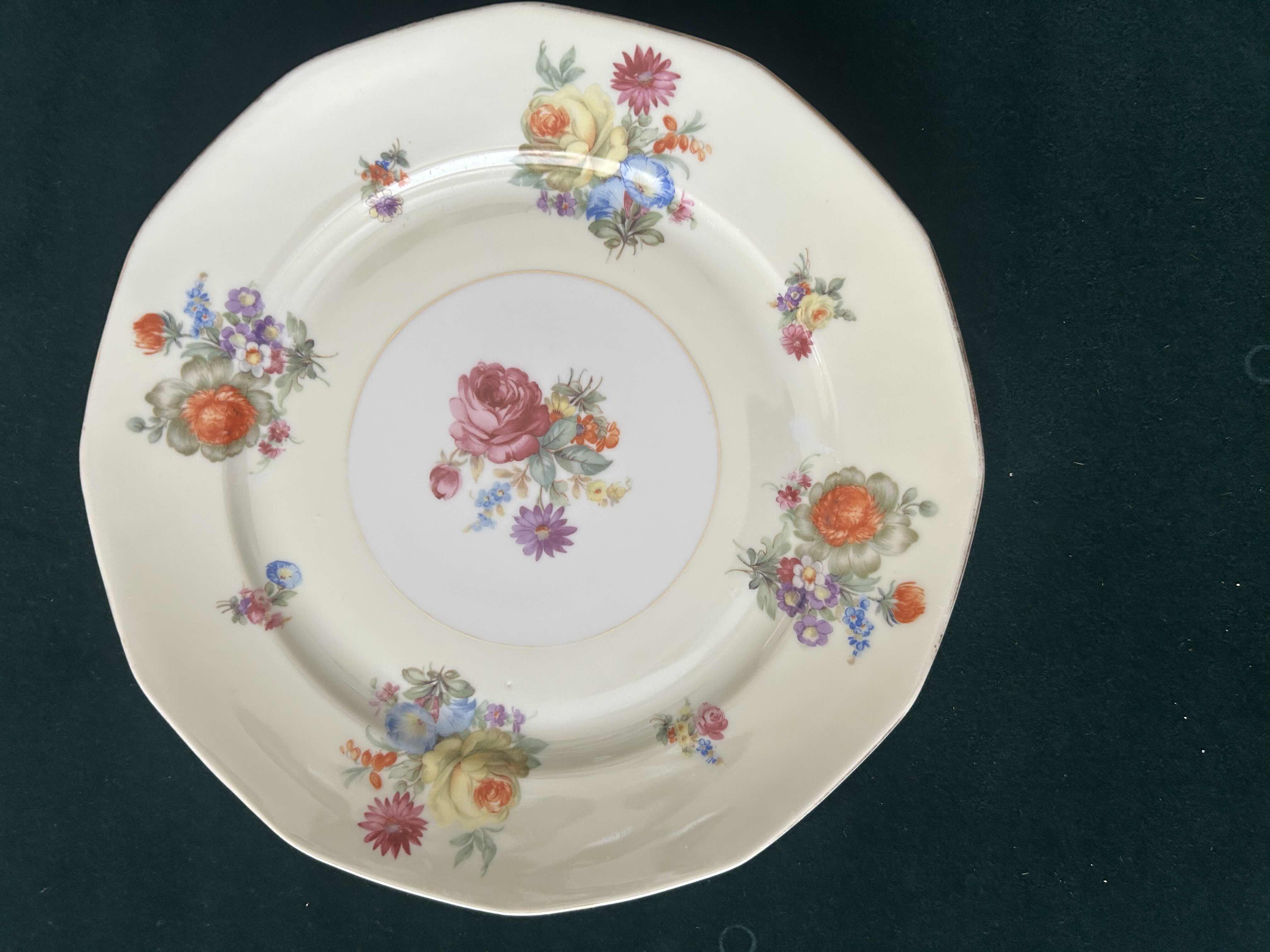 Photo 1 of 5-VINTAGE ROSE CHINA PLATE 9"