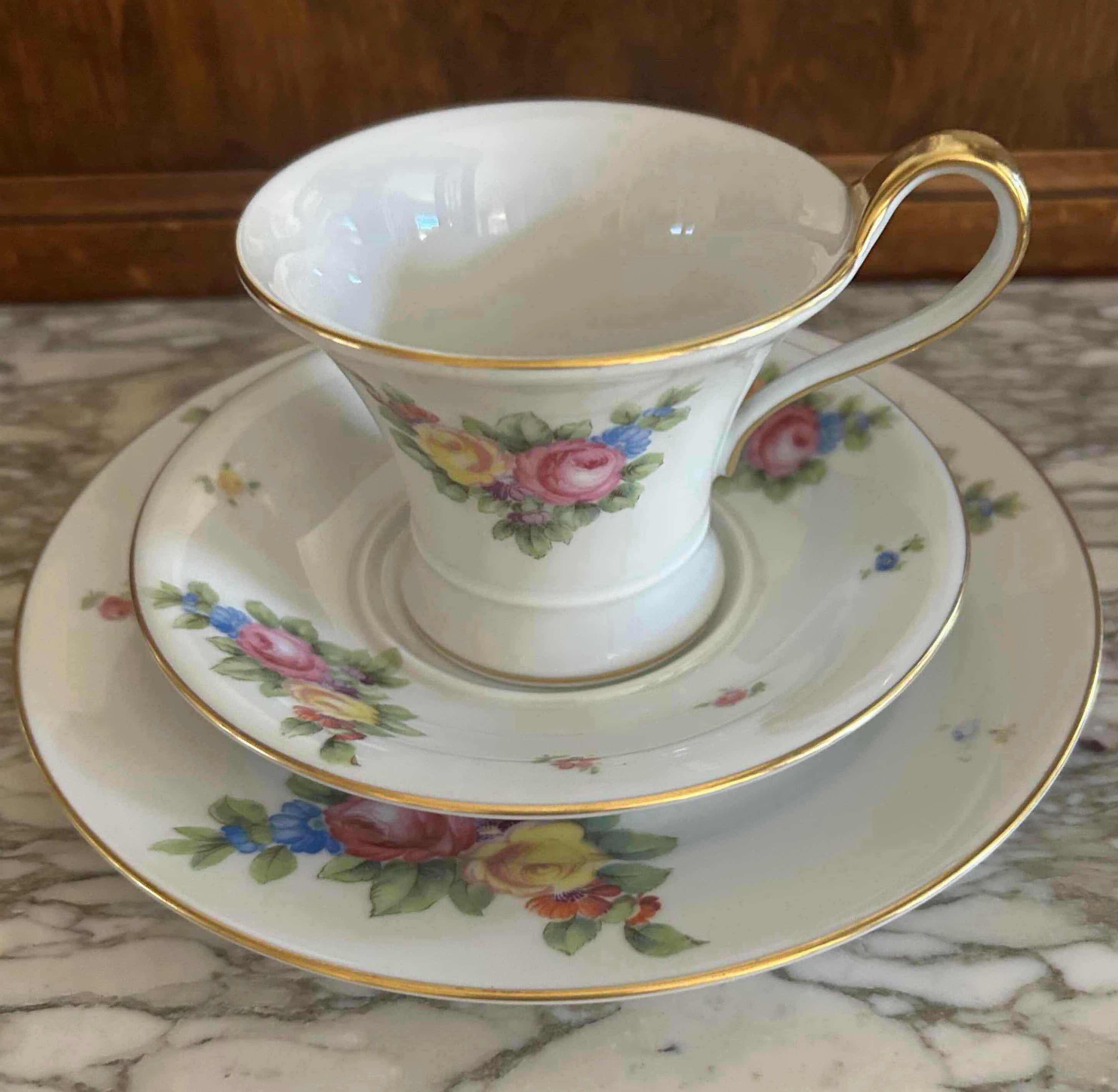 Photo 1 of 9- BONE CHINA DESSERT SALAD & TEACUP SAUCER