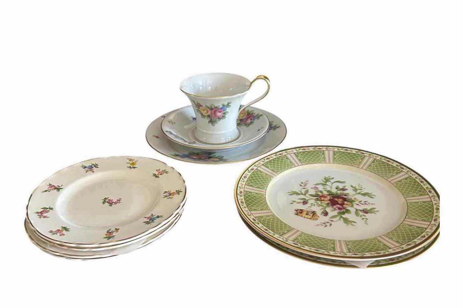 Photo 1 of 9- BONE CHINA DESSERT SALAD & TEACUP SAUCER