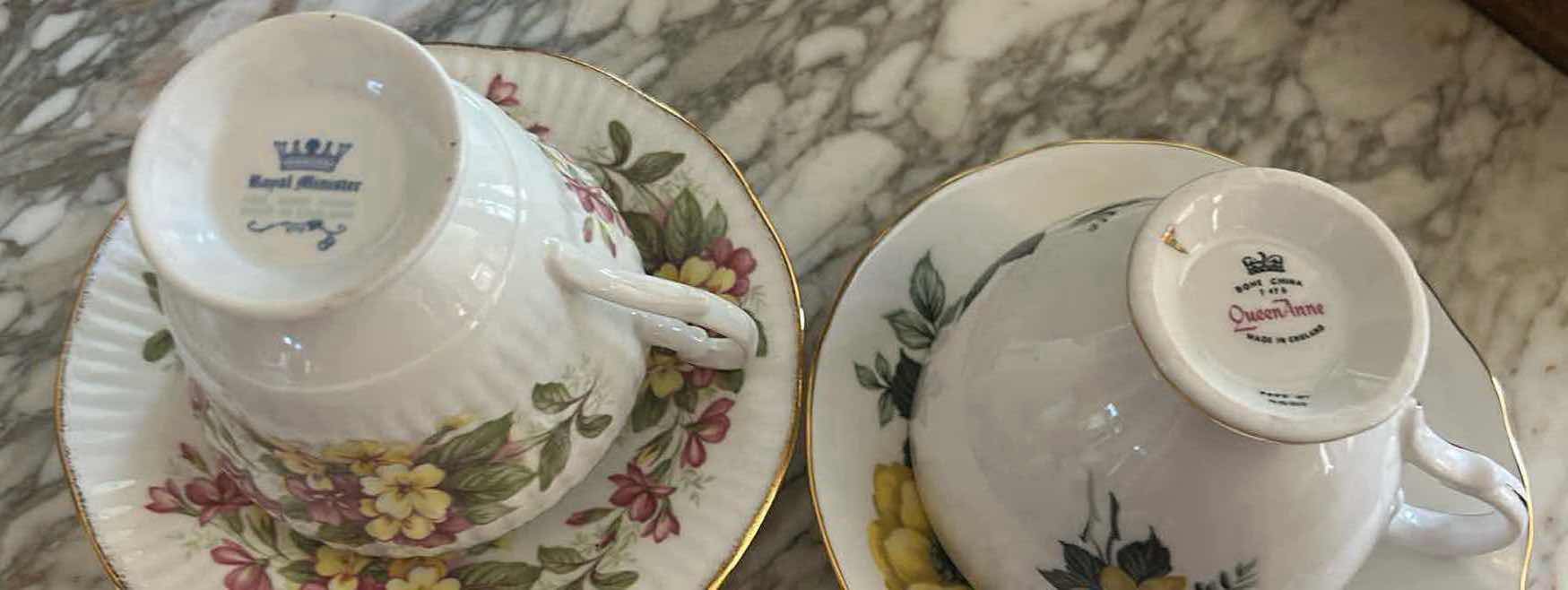 Photo 1 of 4- PORCELAIN TEACUPS / SAUCER