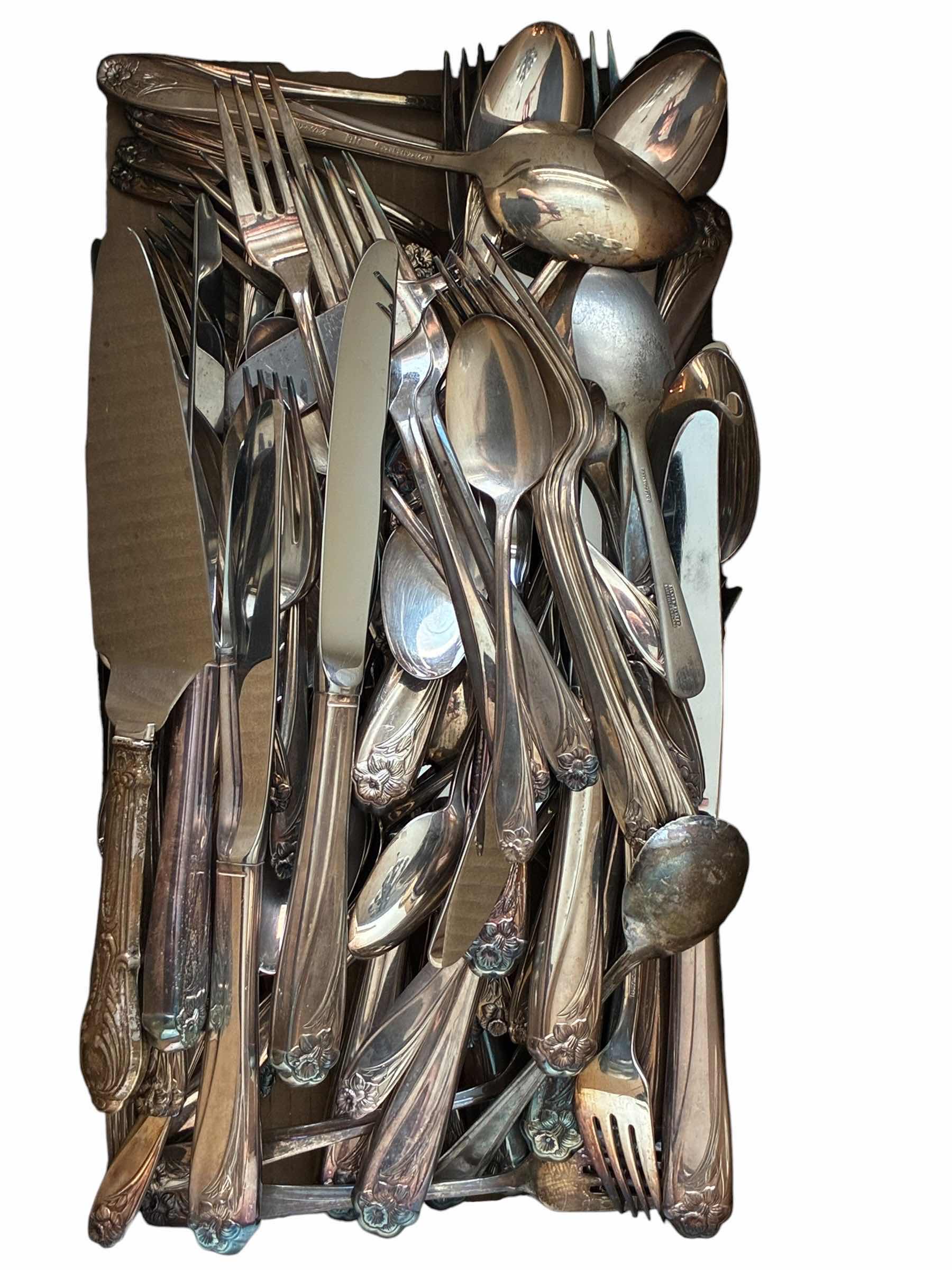 Photo 1 of CONTENTS OF BOX- ROGERS BROS SILVER PLATED FLATWARE SET