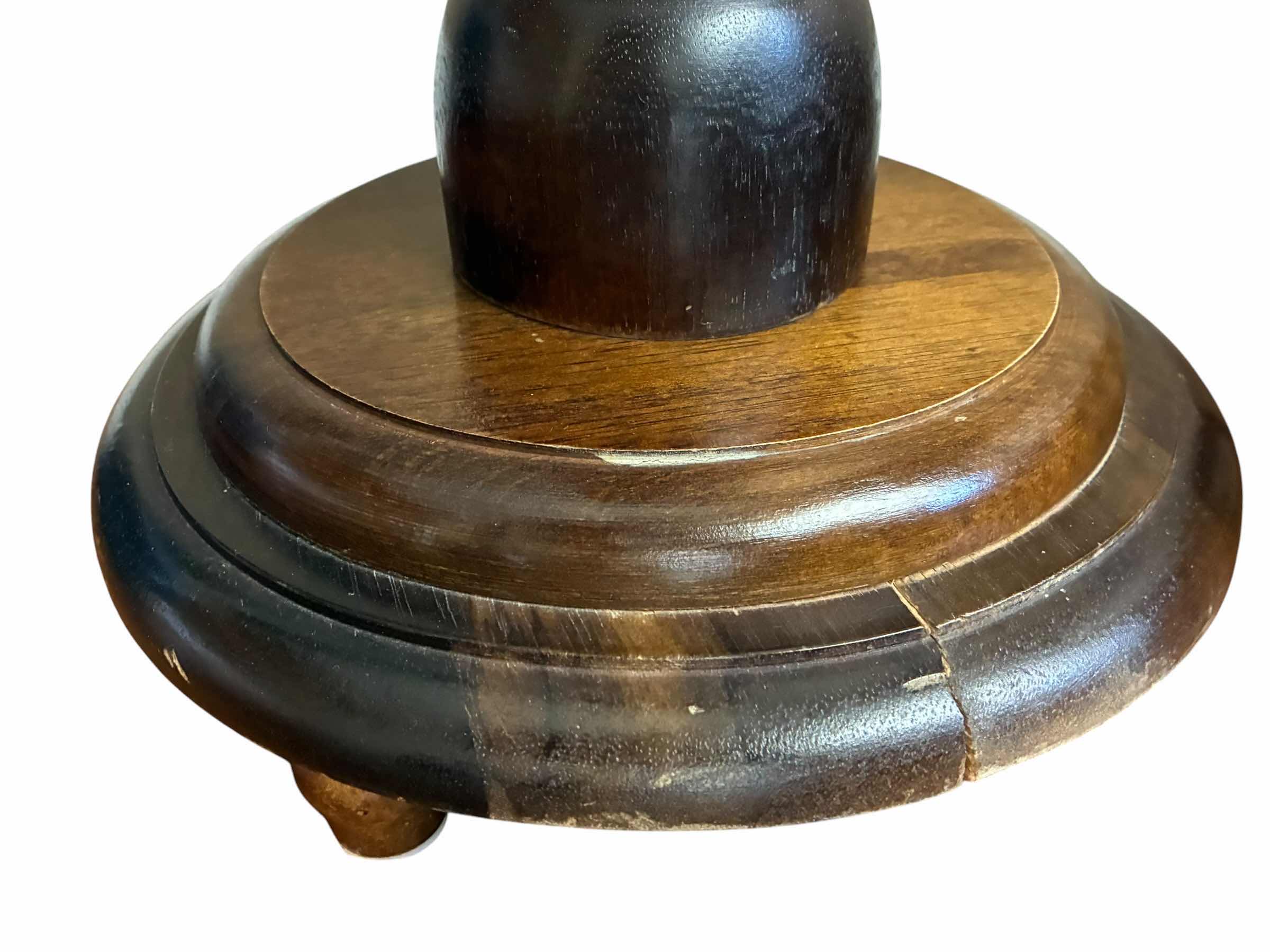 Photo 1 of ANTIQUE HAND CARVED WOOD PEDESTAL 13” X 36”
