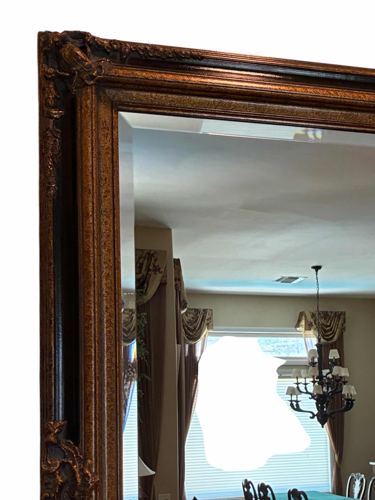 View 4 of AGED BRONZE ORDINATE DESIGN FRAMED MIRROR 55“ X 43”