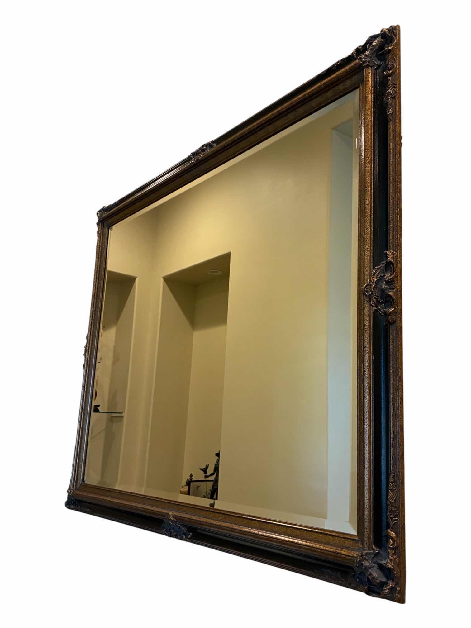 View 2 of AGED BRONZE ORDINATE DESIGN FRAMED MIRROR 55“ X 43”