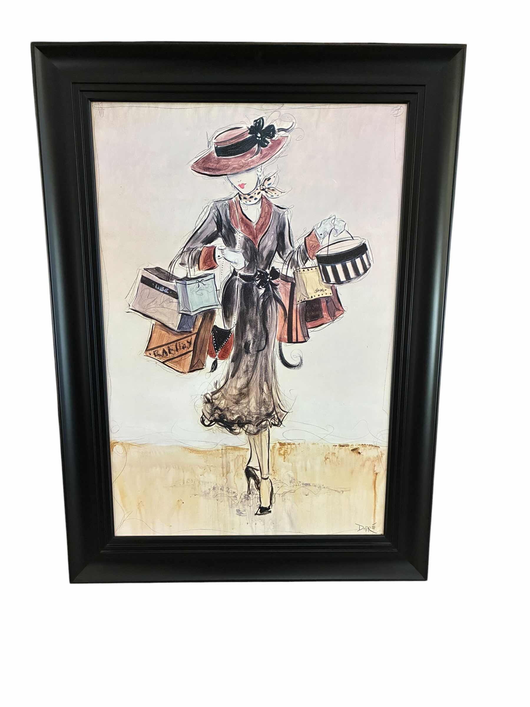 Photo 1 of FASHION SHOPPING SPREE CANVAS ARTWORK SIGNED BY KAREN DUPRE 25” X 39.5”