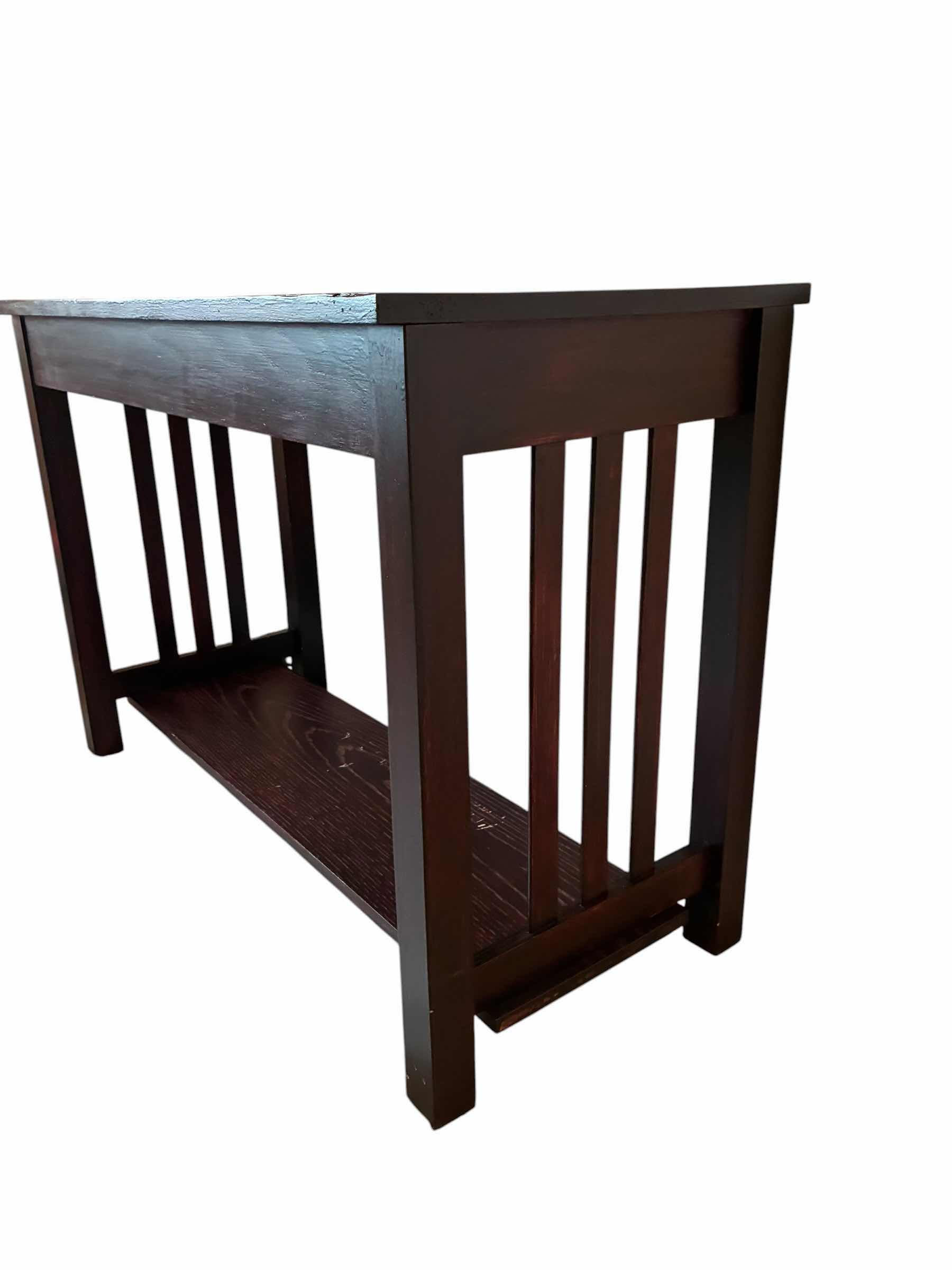Photo 1 of MAHOGANY WOOD CONSOLE TABLE 42“ X 20“ H30“