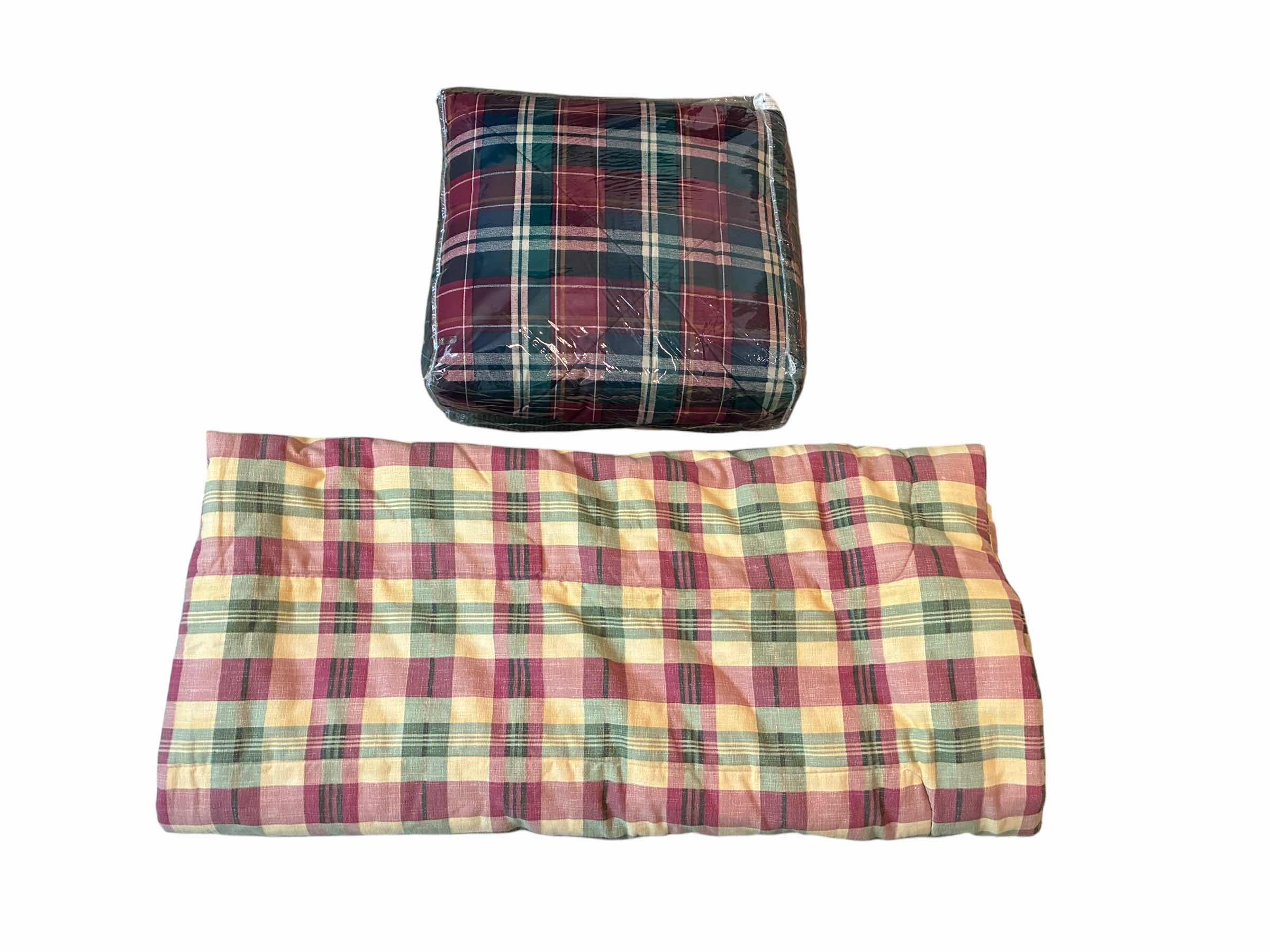 Photo 1 of PLAID KING SIZE COMFORTERS (2)