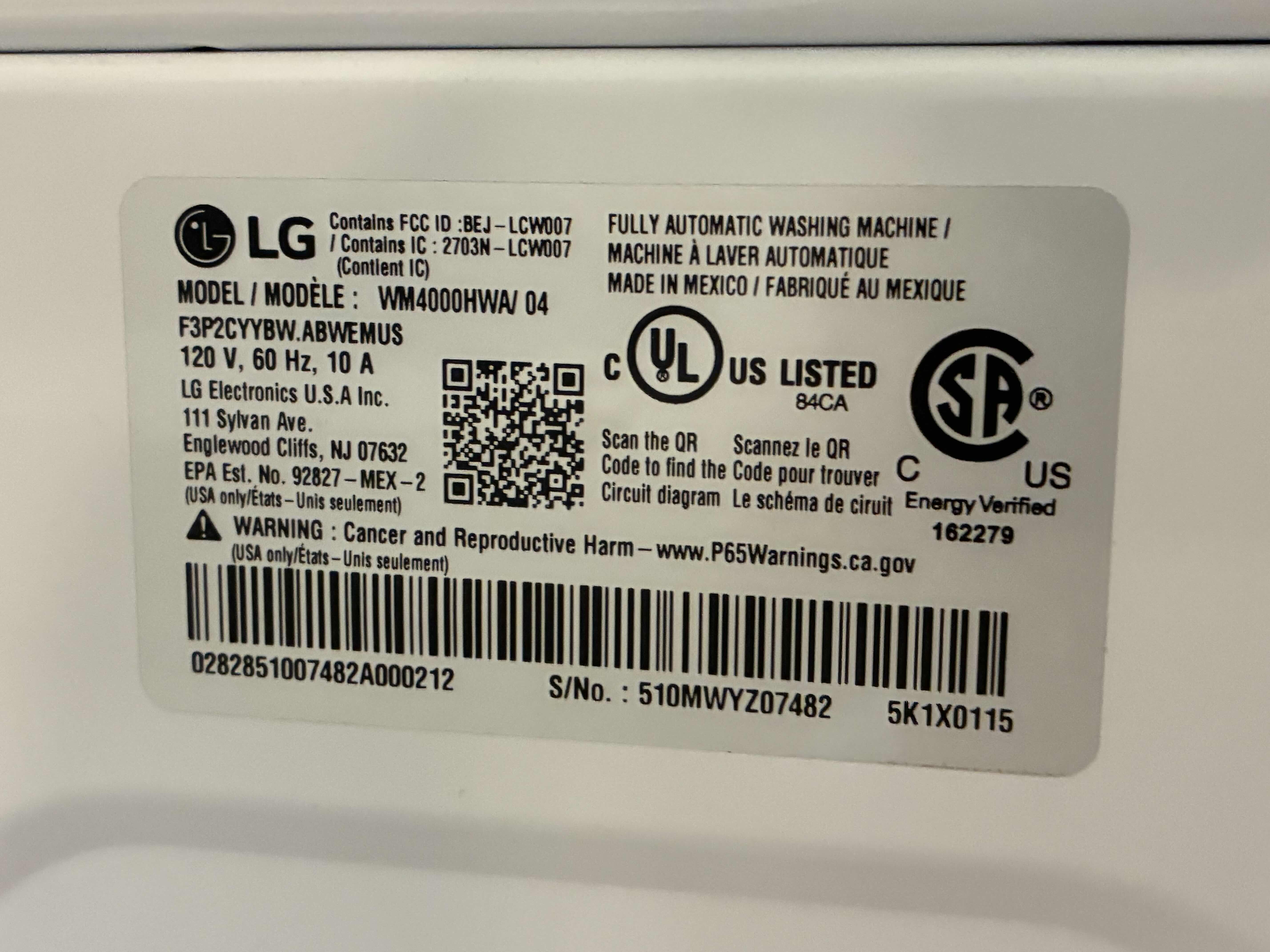 View 4 of LG THIN Q FRONT-LOAD WASHER WM4000 HWA/04