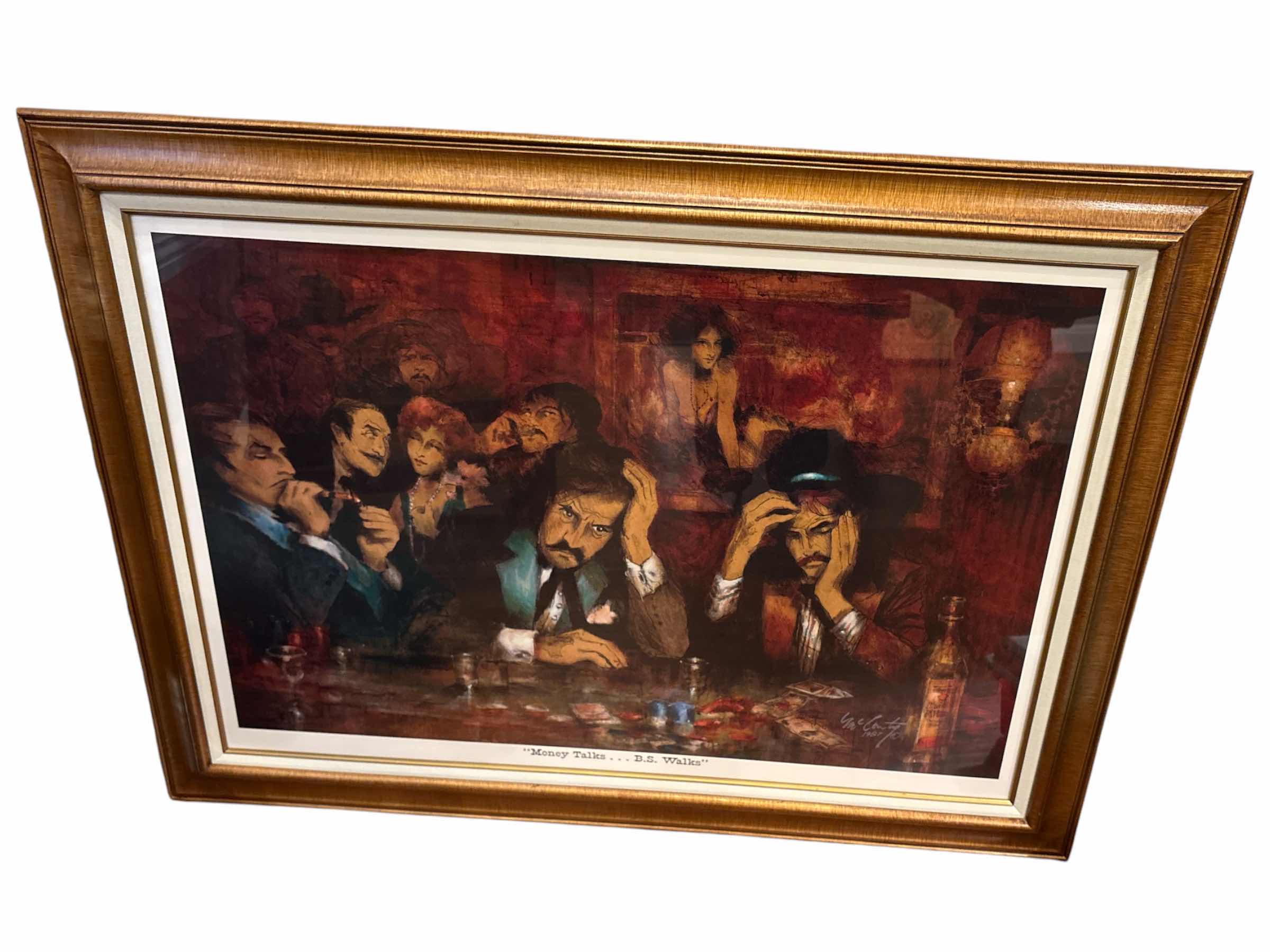 Photo 1 of RAY McCARTY FRAMED ART “MONEY TALKS… B.S. WALKS” 42.5” X 30.5” $1500