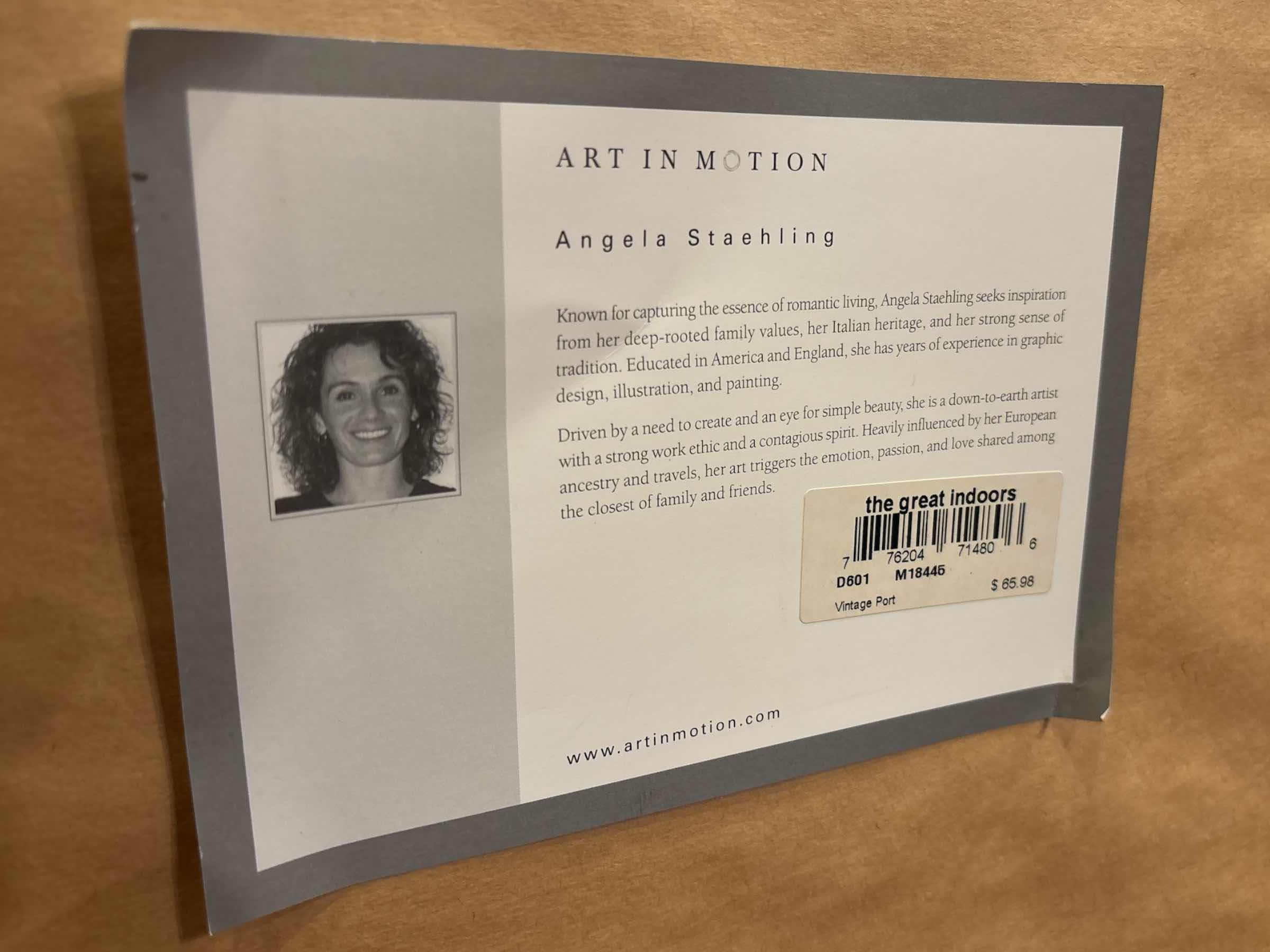 Photo 1 of ANGELA STAEHLING ART “VINTAGE PORT” 22” X 18”
