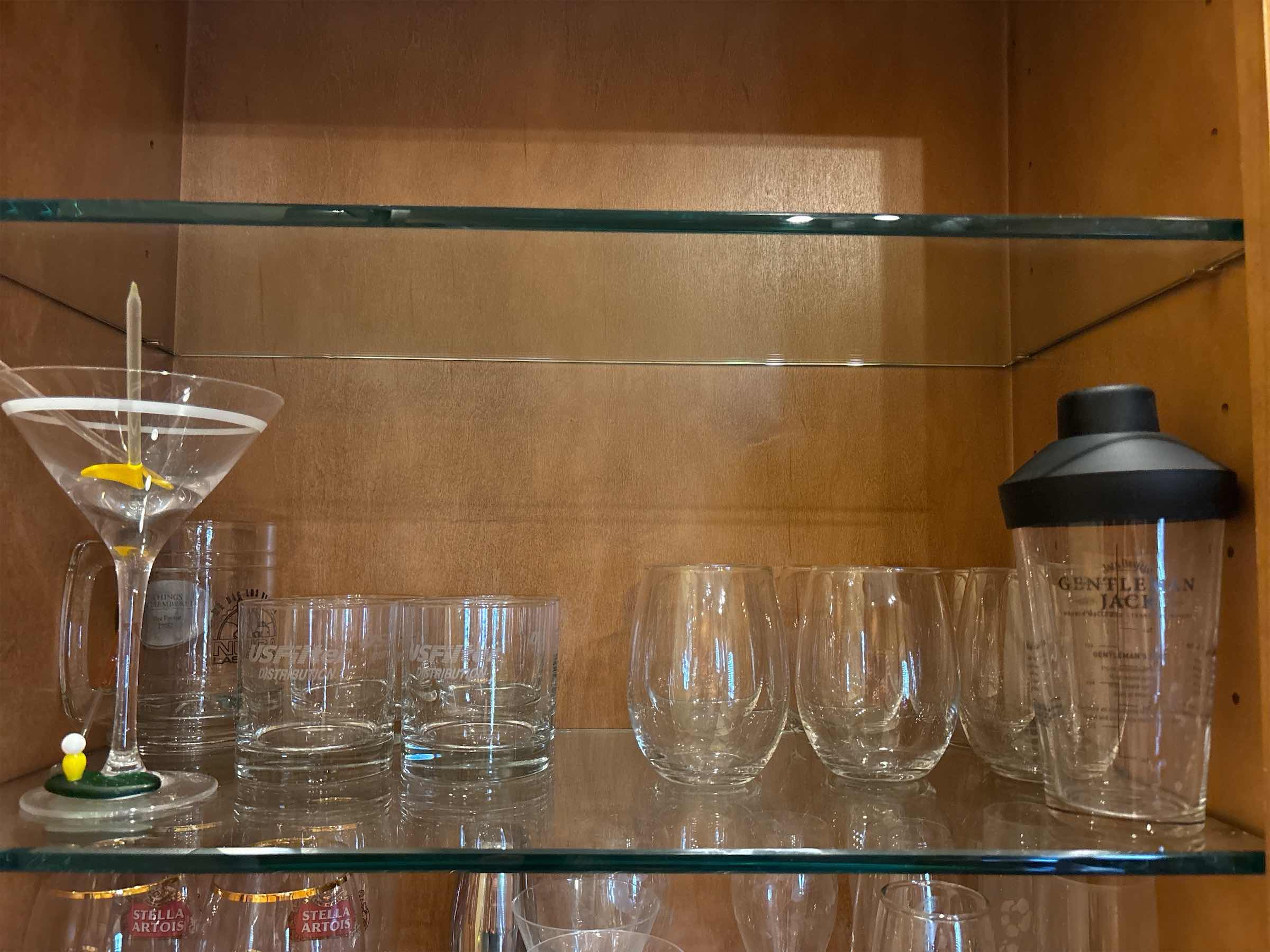 Photo 1 of GLASS WARE- CONTENTS OF CABINET