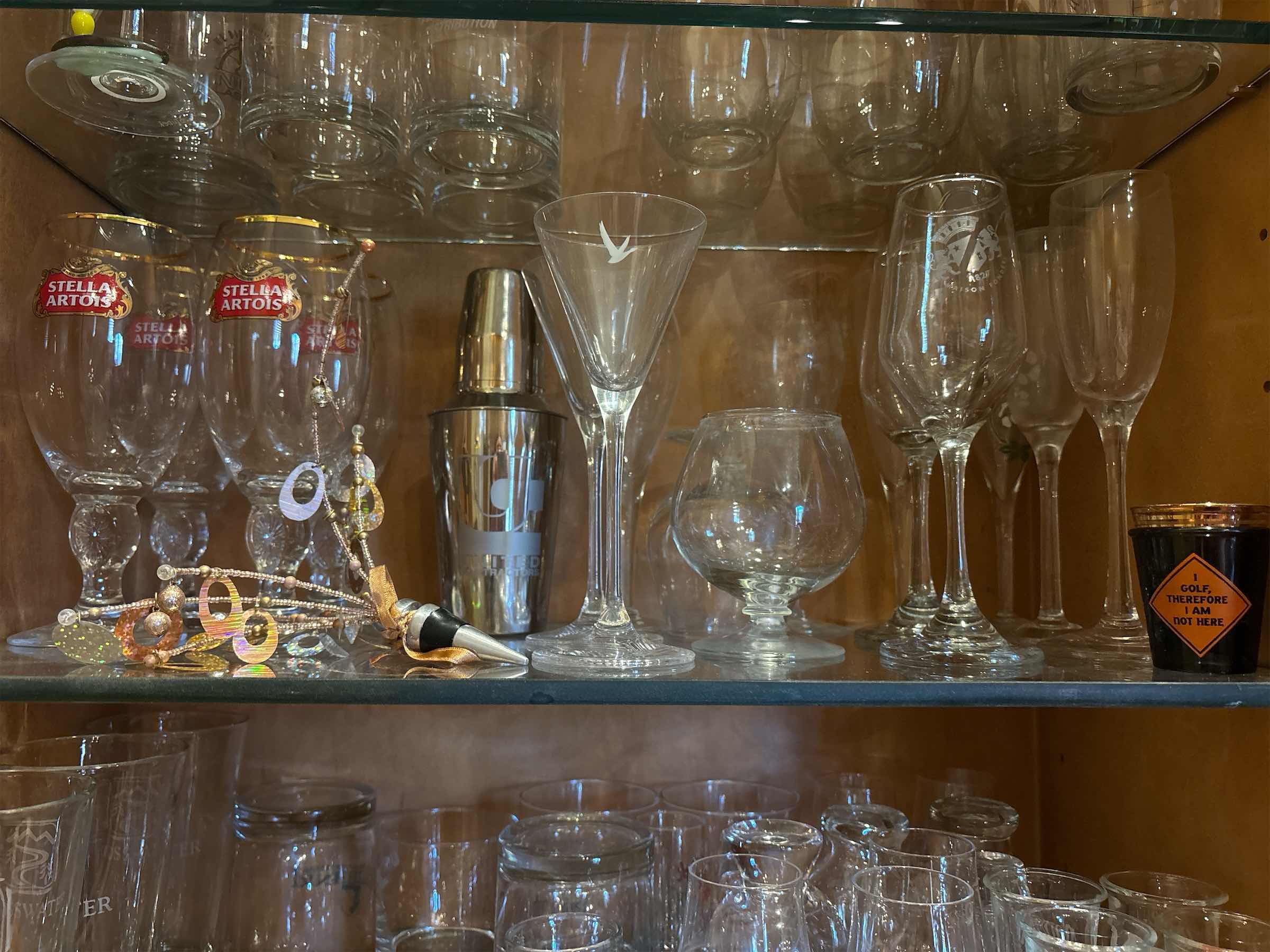Photo 1 of GLASS WARE- CONTENTS OF CABINET