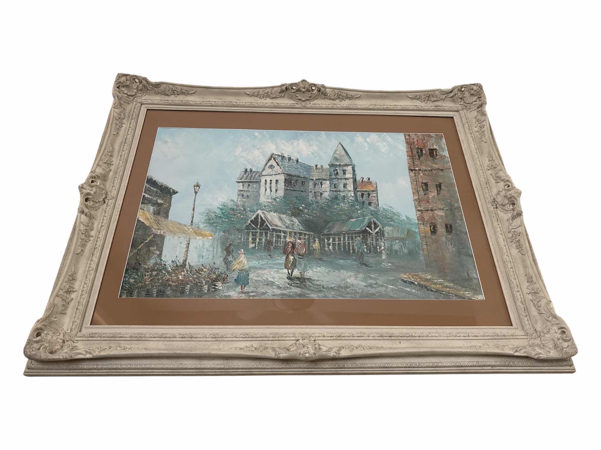 Photo 1 of FRENCH STREET SCENE FRAMED ART W HEAVY DUTY PROFESSIONAL FRAME 3” X 48.5” H38.5”
