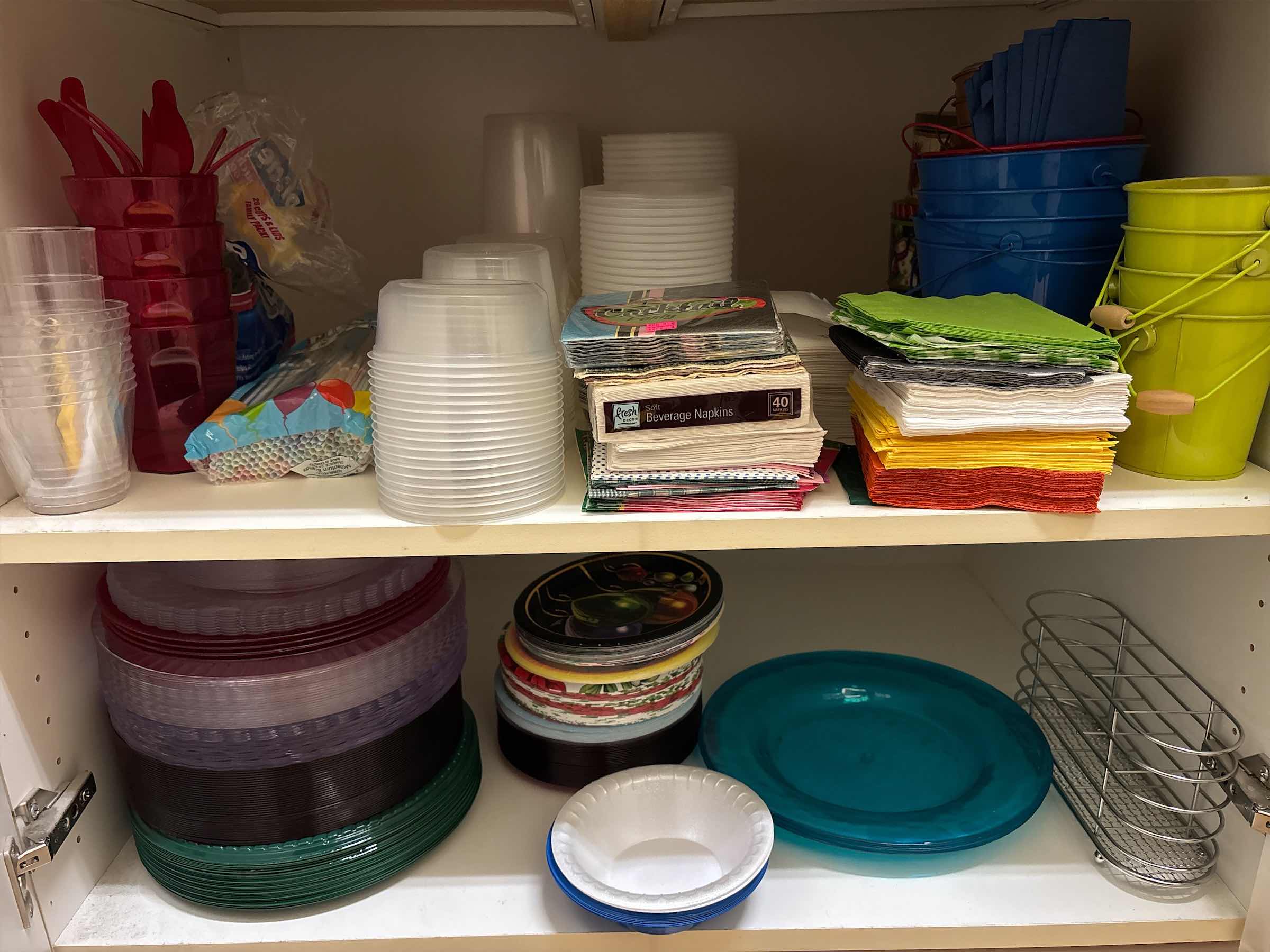 Photo 1 of ENTERTAINMENT SUPPLIES- CONTENTS OF CABINET