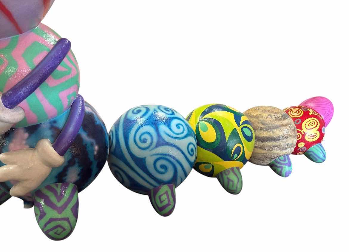 Photo 1 of FUNKY PSYCHEDELIC GINORMOUS 14’ FOAM CATERPILLAR SCULPTURE 175” X 35” H107” (READ NOTES)