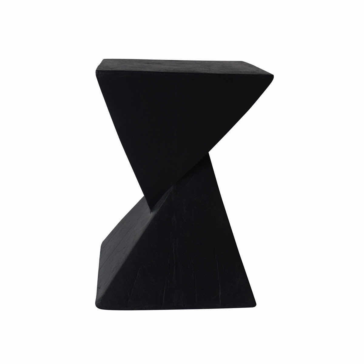 Photo 1 of TESS BLACK WOOD FINISH RESIN SIDE TABLE