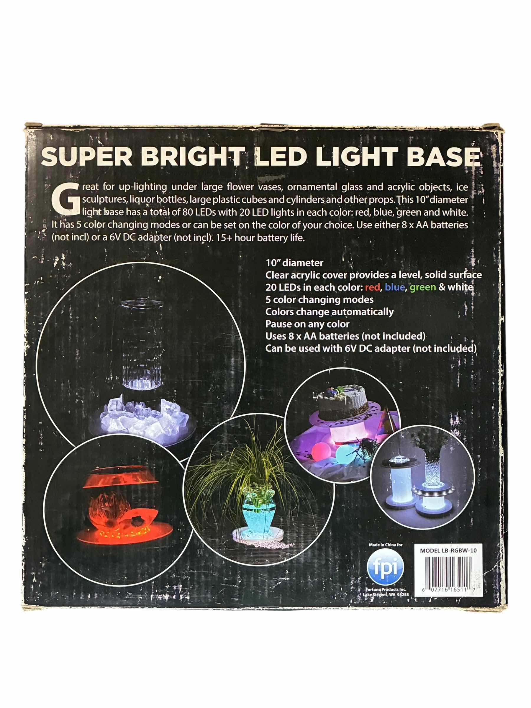 Photo 1 of SUPER BRIGHT MULTICOLOR LED 10” LIGHT BASE $49