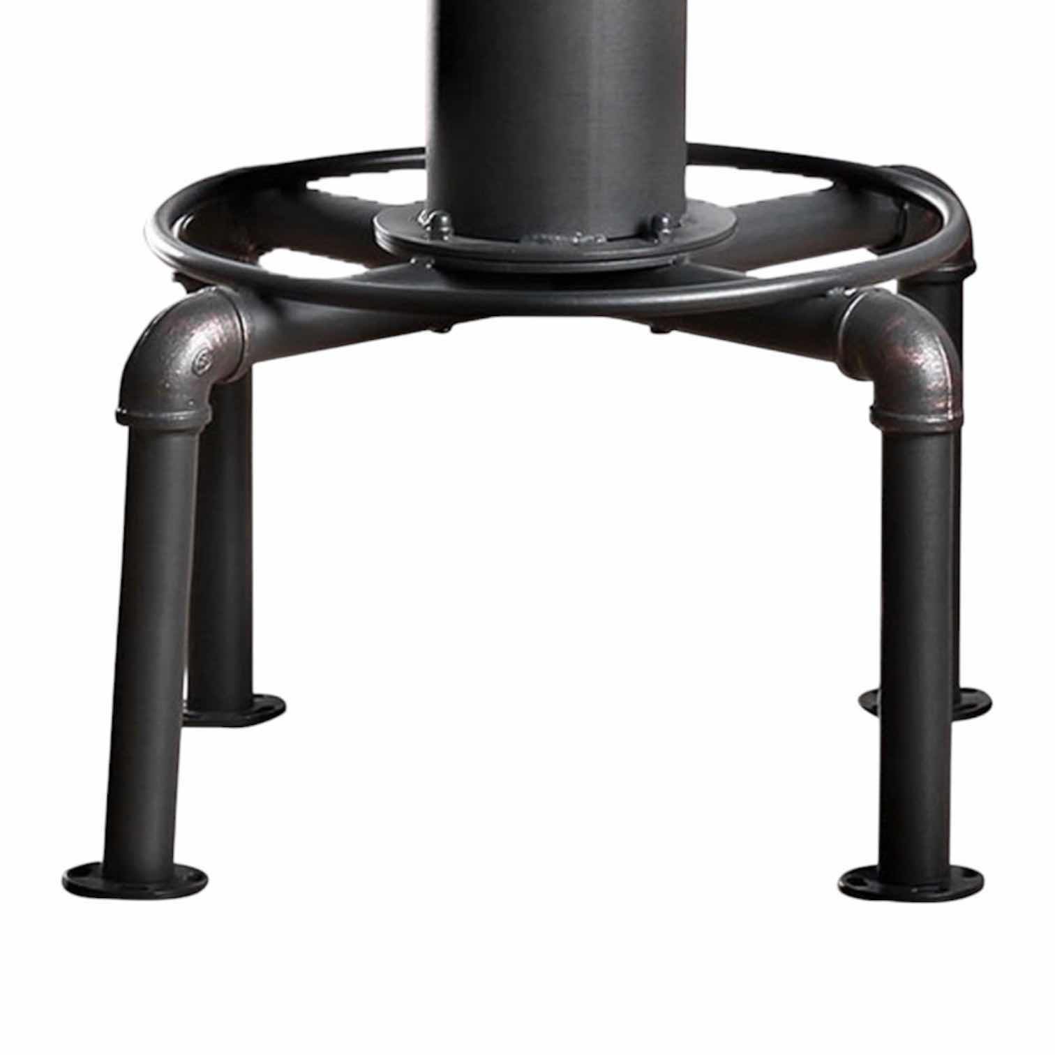 Photo 1 of STEAMPUNK STYLE BAR TABLE, METAL BASE W WOOD TOP