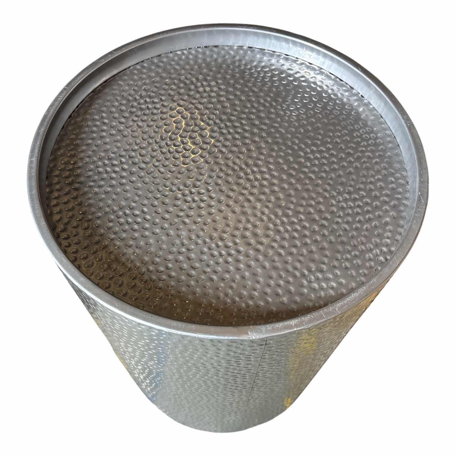 Photo 1 of ROUND HAMMERED METAL MODERN END TABLE