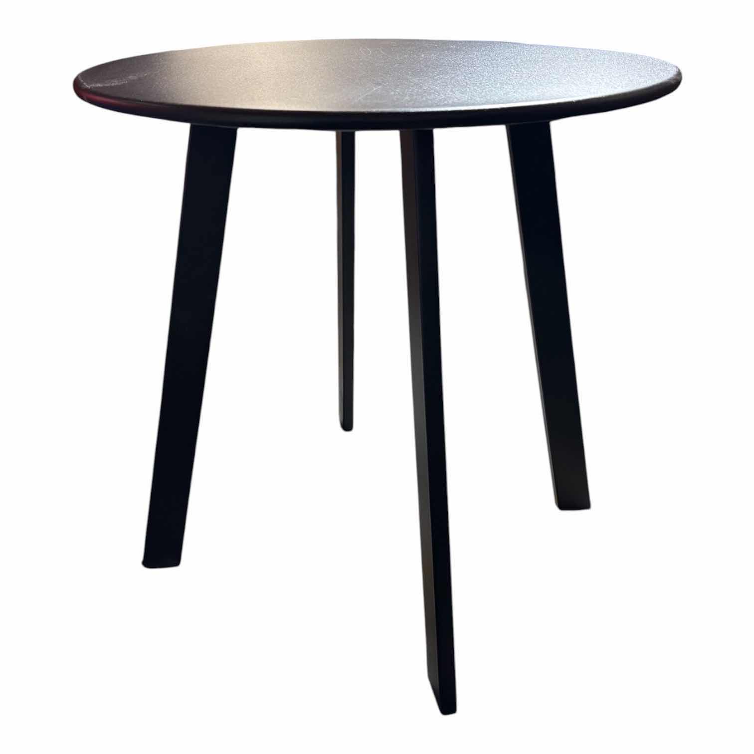 Photo 1 of METAL ROUND 18” ACCENT TABLE, BLACK