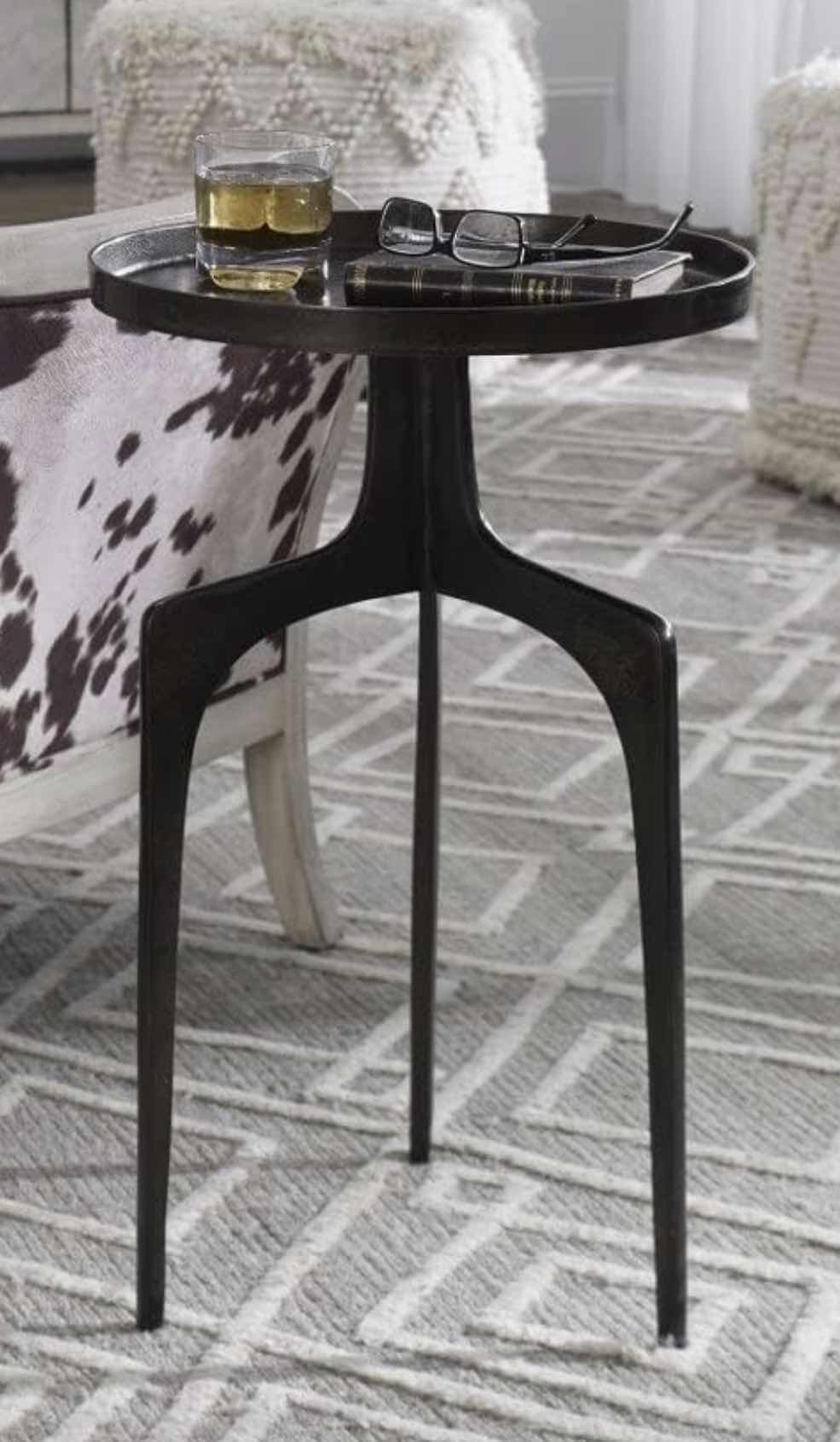 Photo 1 of KENNA BLACK METAL ACCENT SIDE TABLE 15” X 15” H 22.75”