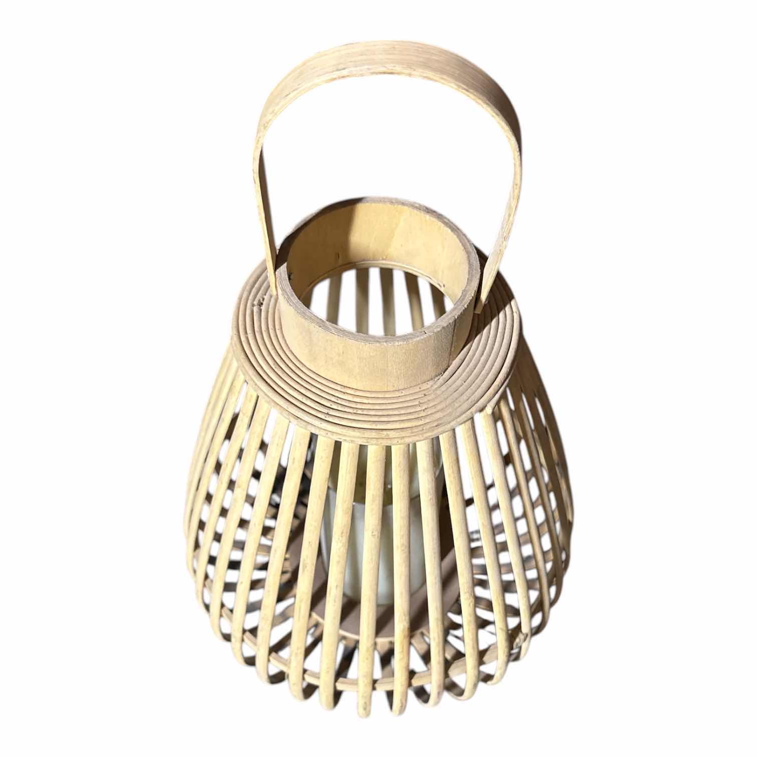 Photo 1 of NATURAL LED RATTAN LANTERNS (2)
