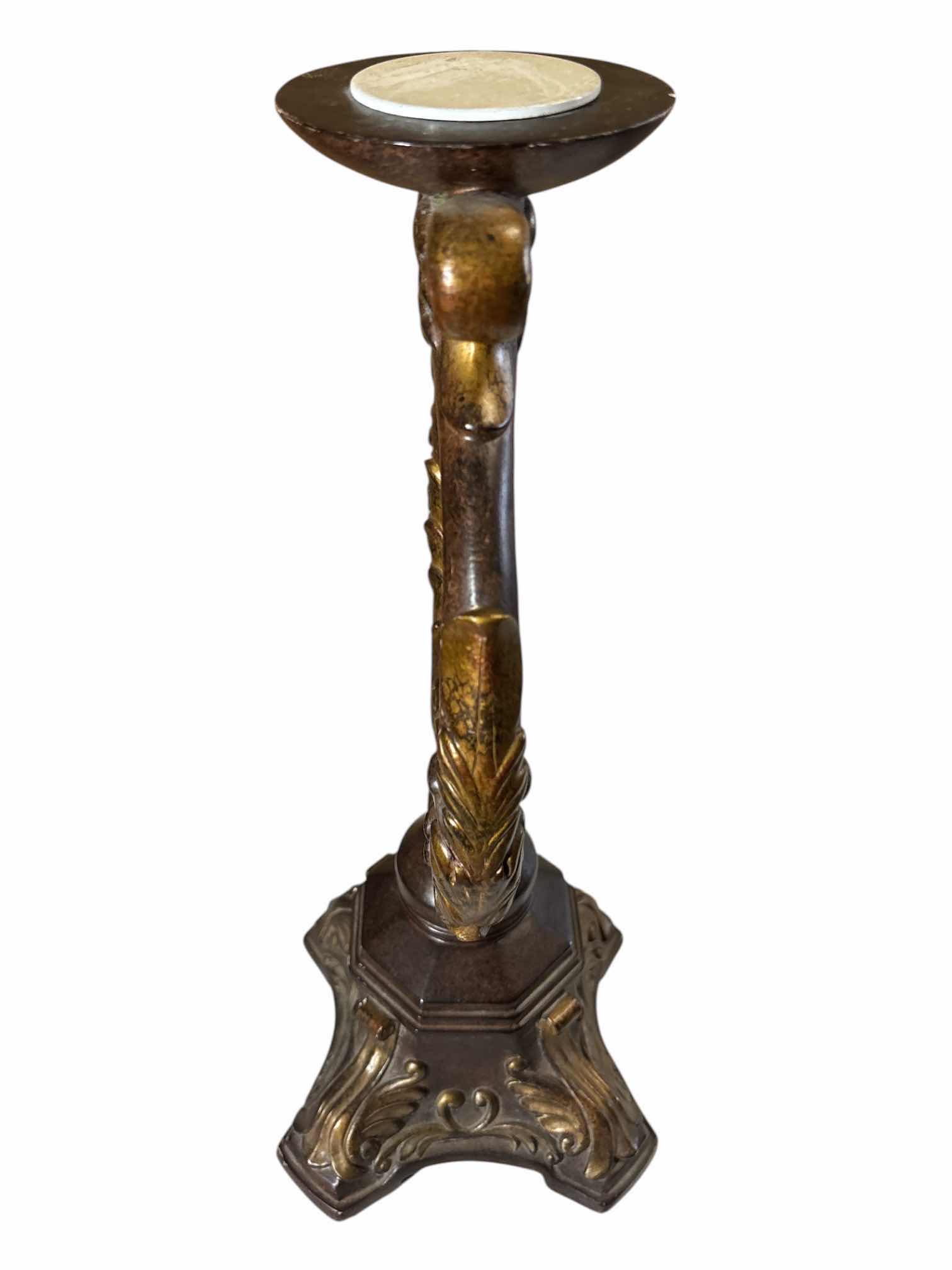 Photo 1 of VINTAGE STYLE RESIN HARP/LYRE 16.25” CANDLE STAND