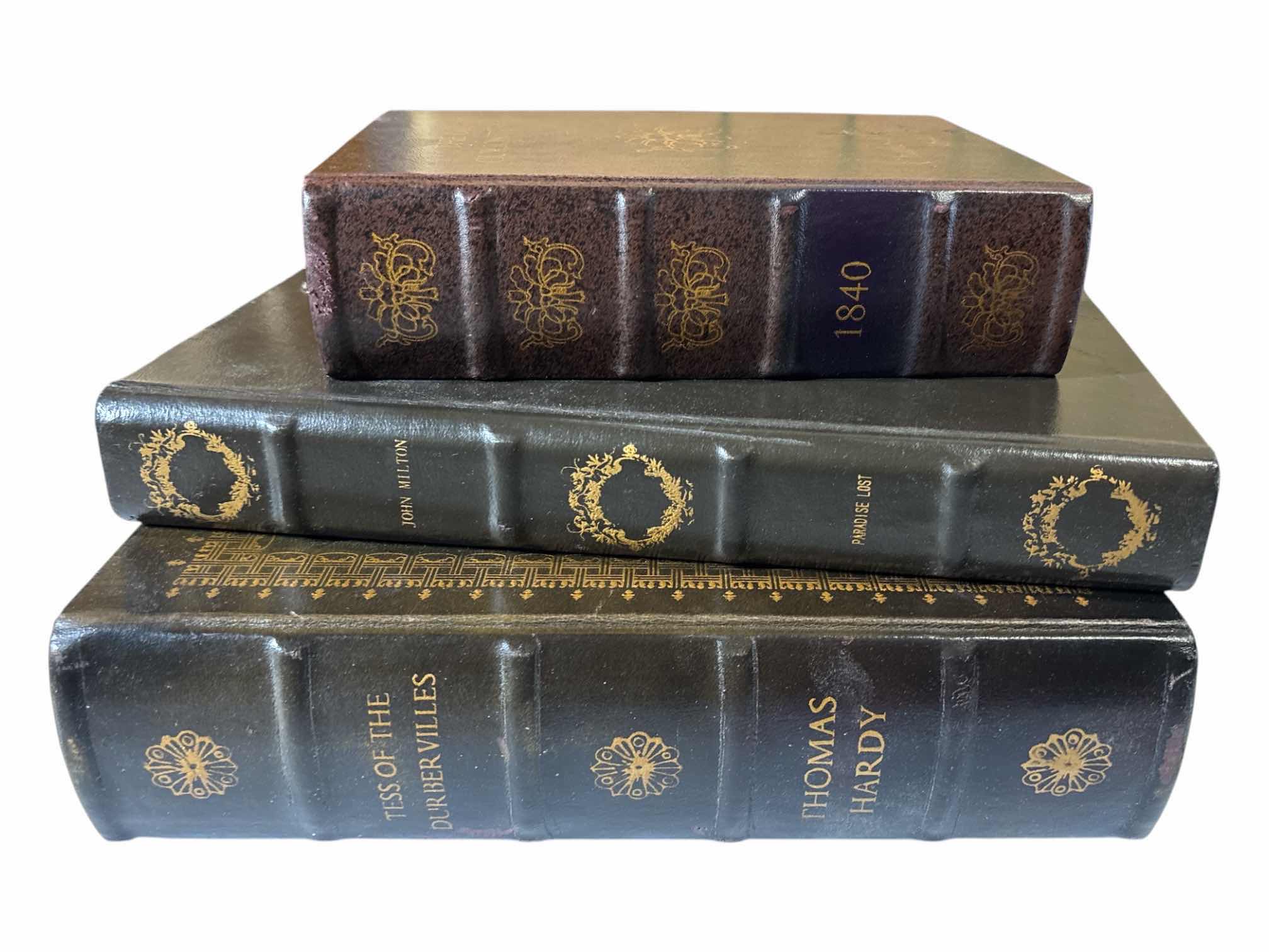 Photo 1 of VINTAGE STYLE HIDDEN STORAGE BOOK SET (3)