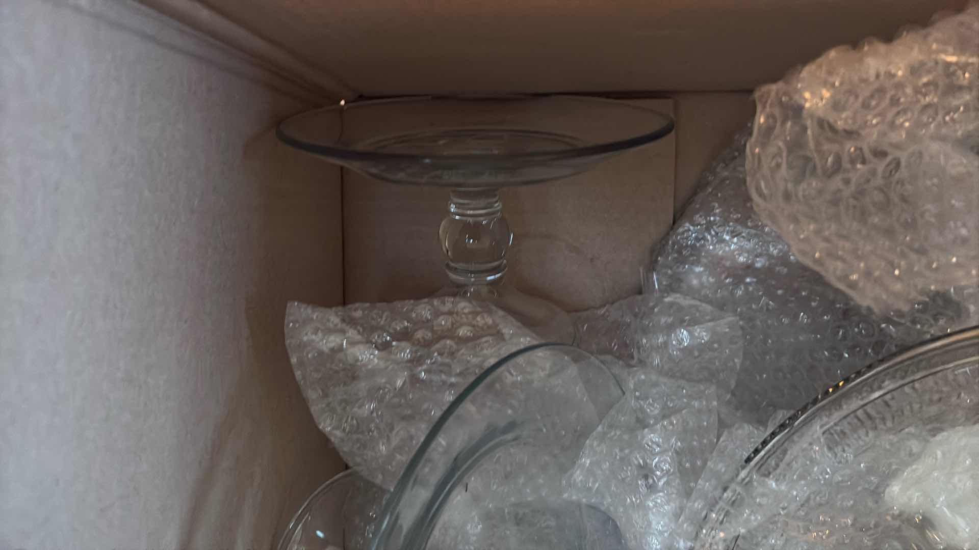 Photo 1 of ASSORTED GLASS CAKE STANDS & COVERED SERVING DISHES – MULTIPLE PIECES $90