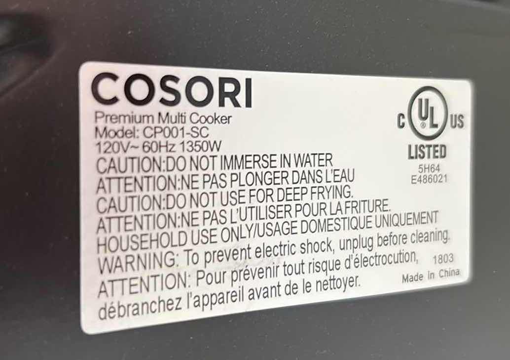 Photo 1 of COSORI PREMIUM MULTI COOKER W/ GLASS LID CP016-PC
