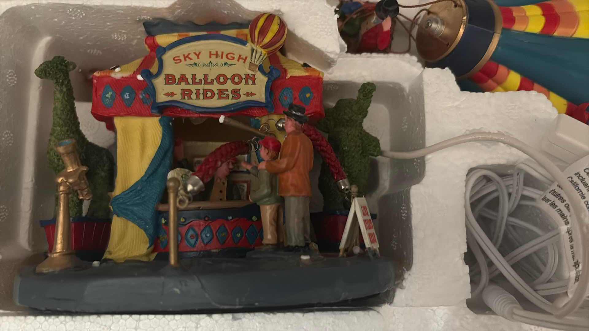 Photo 1 of LEMAX CARNIVAL BALLOON RIDES ANIMATED VILLAGE DISPLAY W/ ORIGINAL BOX