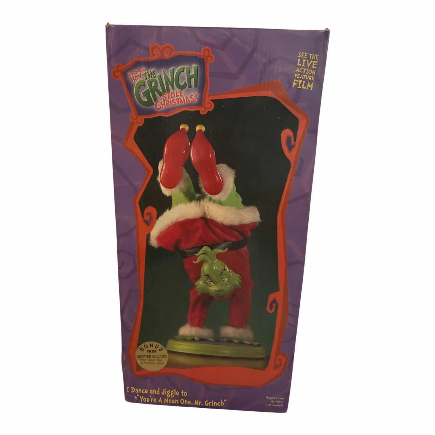 Photo 1 of DR. SEUSS HOW THE GRINCH STOLE CHRISTMAS ANIMATED DANCING JIGGLING GRINCH W/ BOX H16”