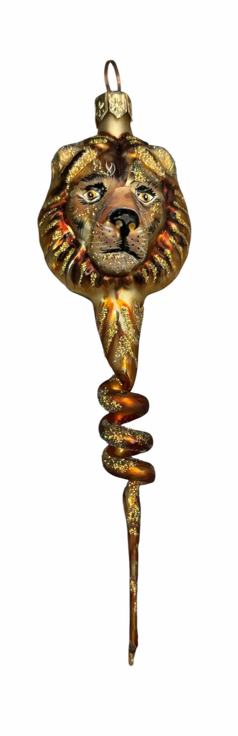 Photo 1 of FOUR SLAVIC TREASURES COLLECTIBLE BLOWN GLASS ORNAMENTS/FIGURINES: ELEPHANT HEAD, ANIBALLS CHIMP, ALLIGATOR & SWIRL LION