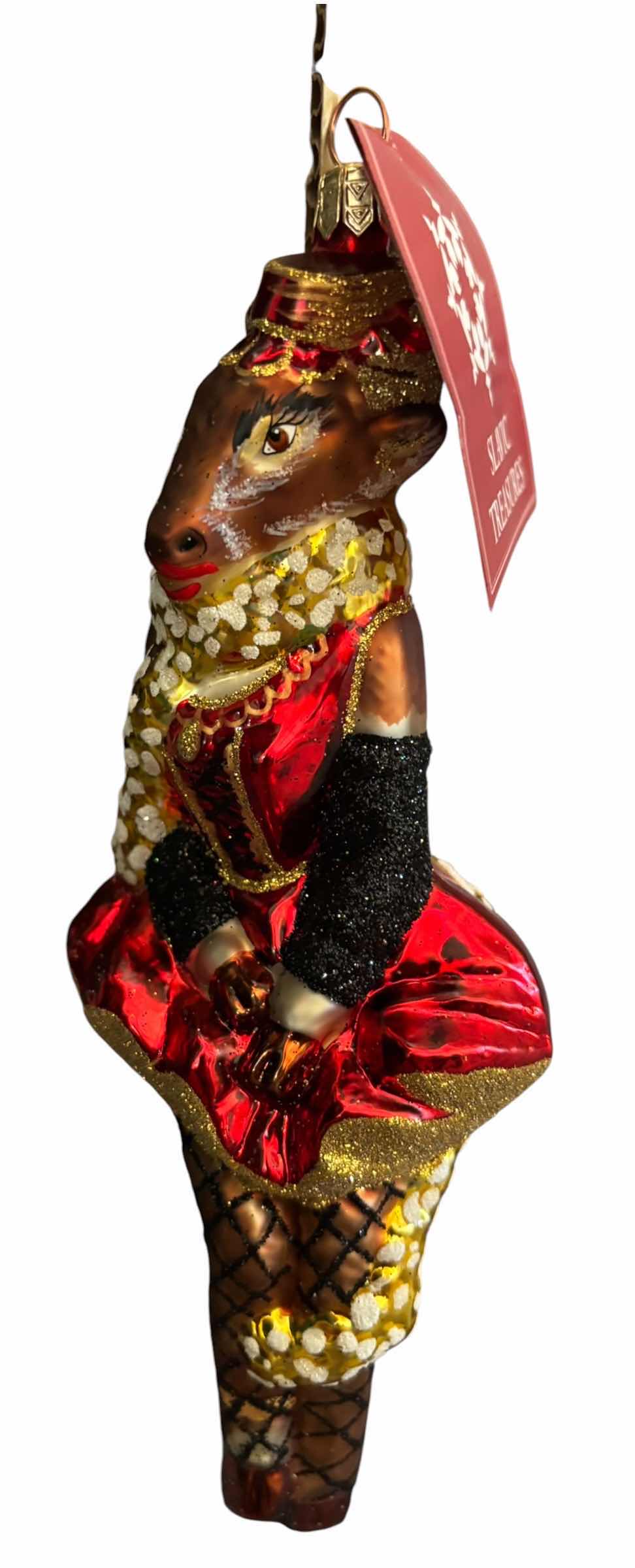Photo 1 of TWO SLAVIC TREASURES COLLECTIBLE BLOWN GLASS ORNAMENTS/FIGURINES: VIXEN & COMET