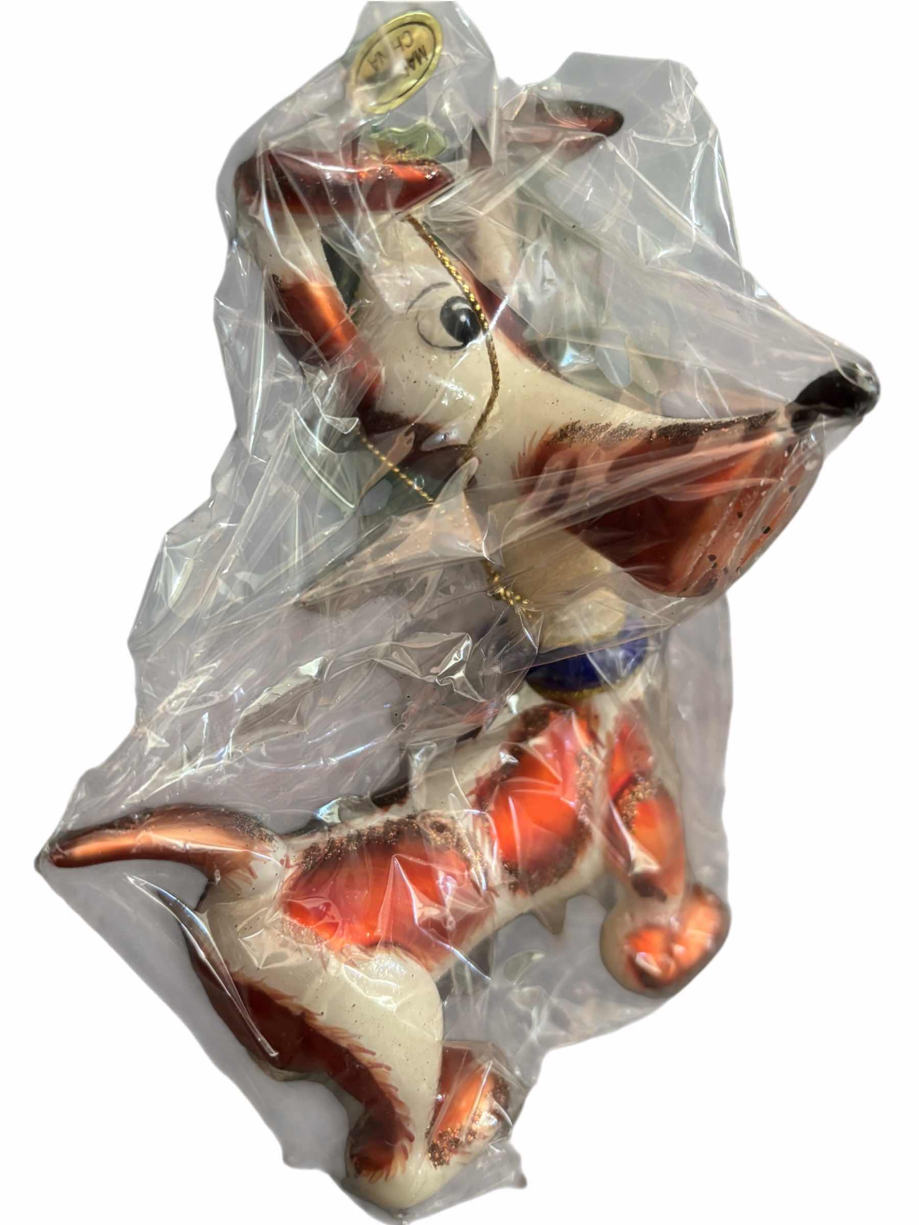 Photo 1 of ASIAN TREASURES COLLECTIBLE GLASS ORNAMENTS: WOOFIE, APPALOOSA & WHITE ELEPHANT